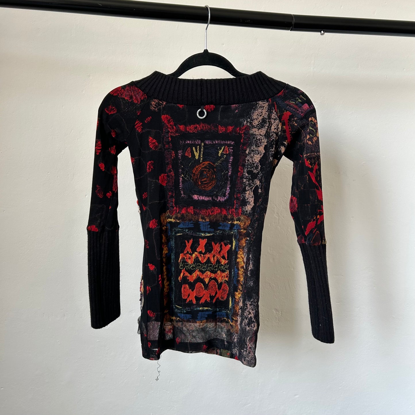 Save The Queen Mesh Long Sleeve Top
