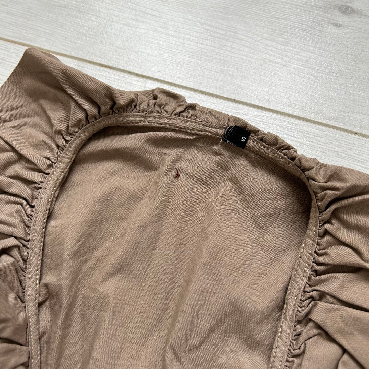 Ruched button up shirt