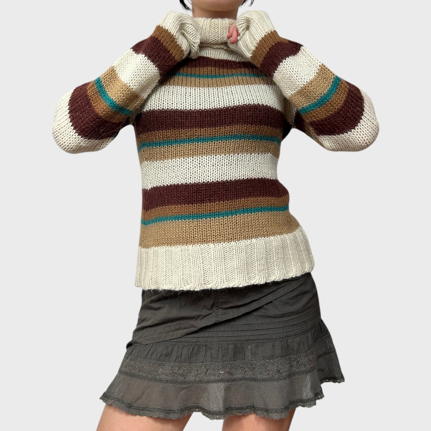 Dolce & Gabbana Striped Roll Neck Jumper