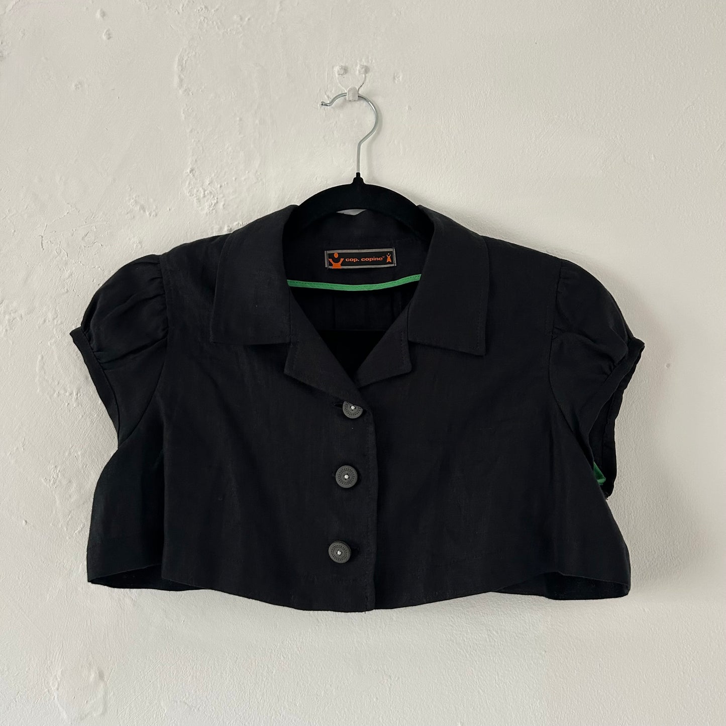 Cop Copine Cropped Linen Blouse - Size S-M