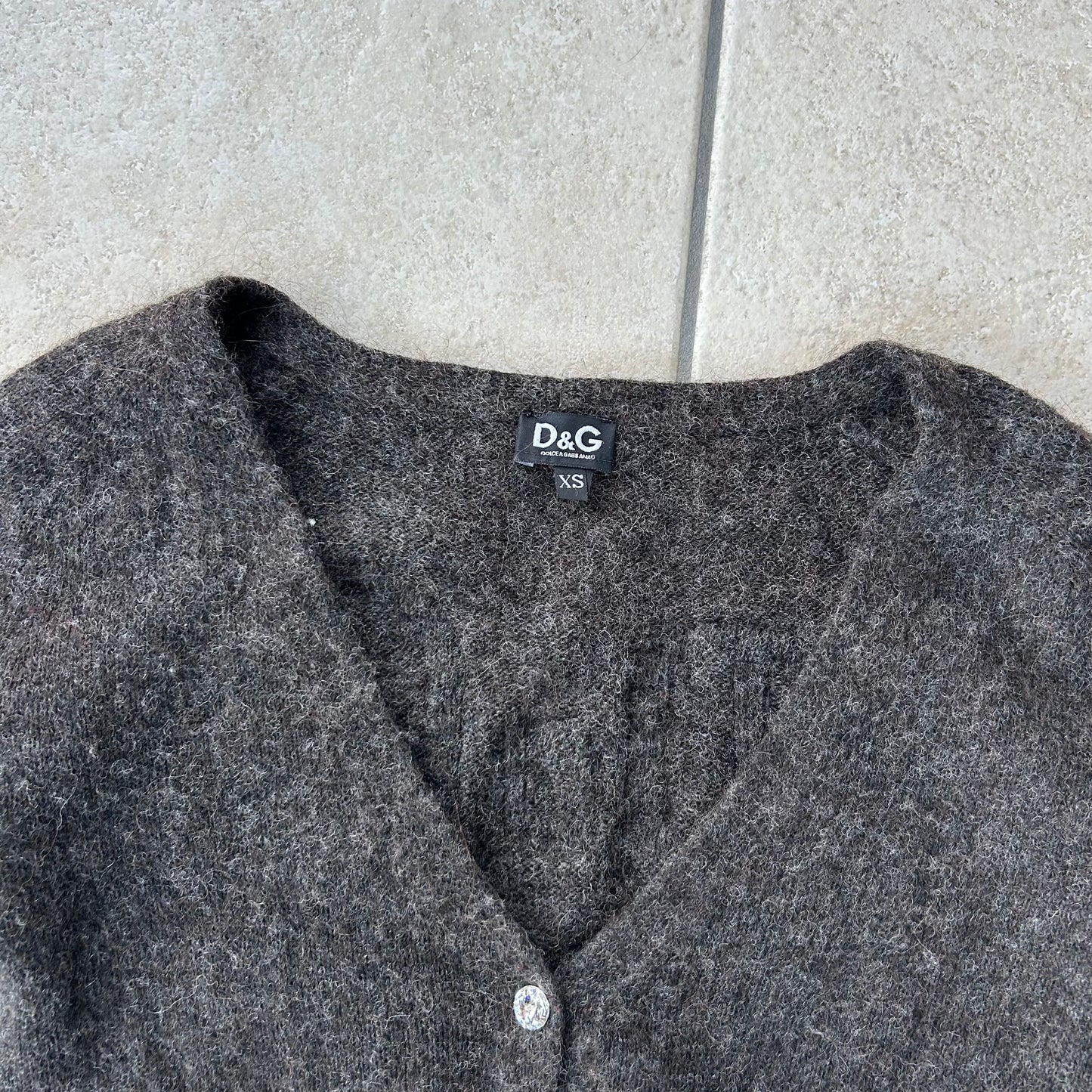 Dolce & Gabbana Brown Button Cardigan