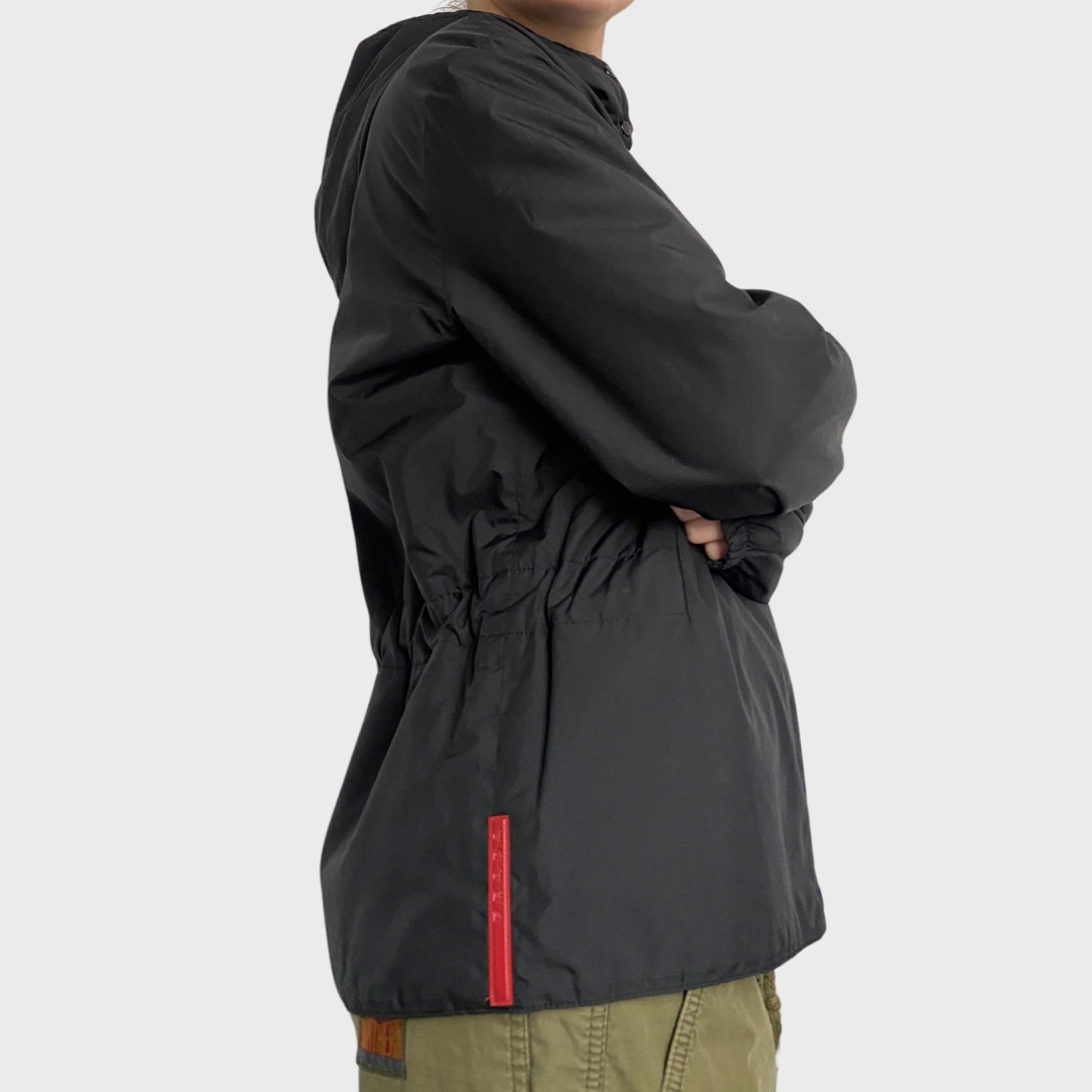 Prada sport double zip black padded jacket