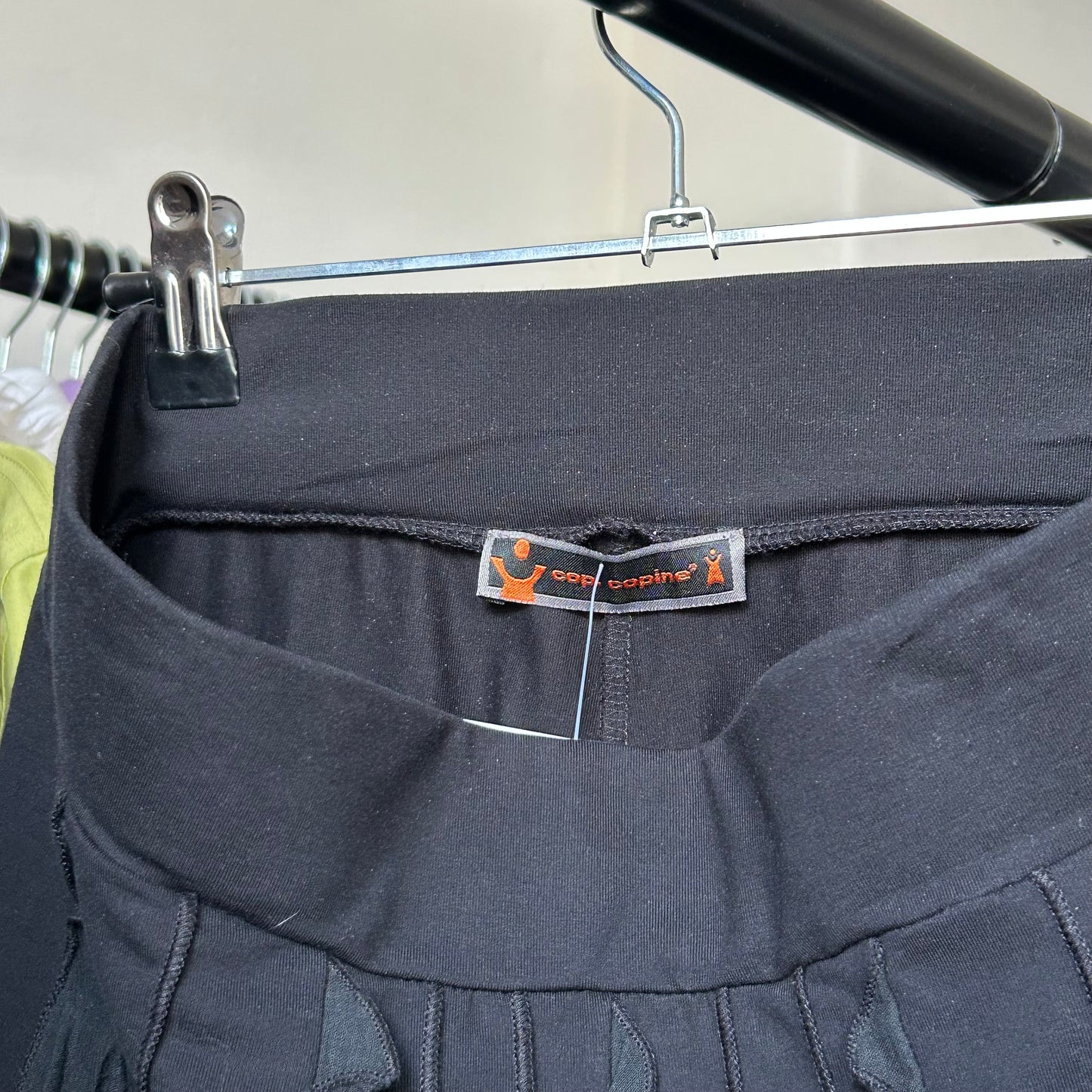 Cop Copine Black Frilly Midi Skirt - S