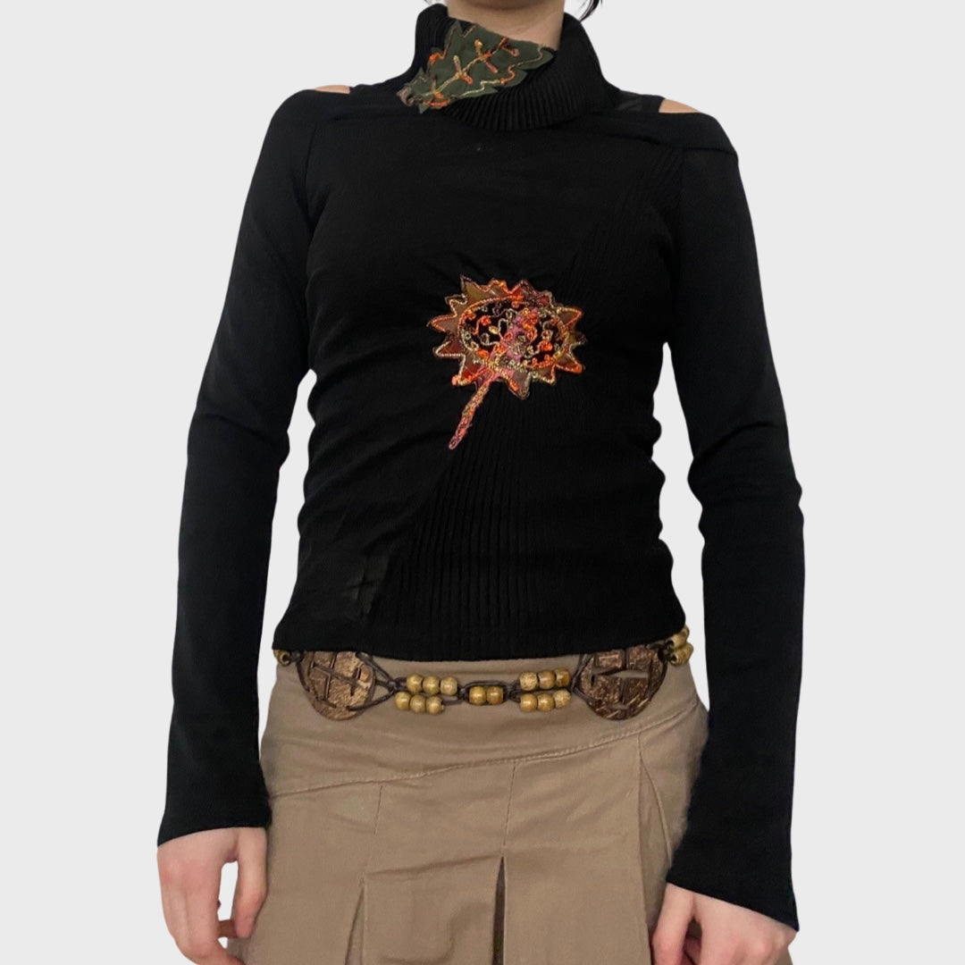 Save the Queen long sleeve mesh top