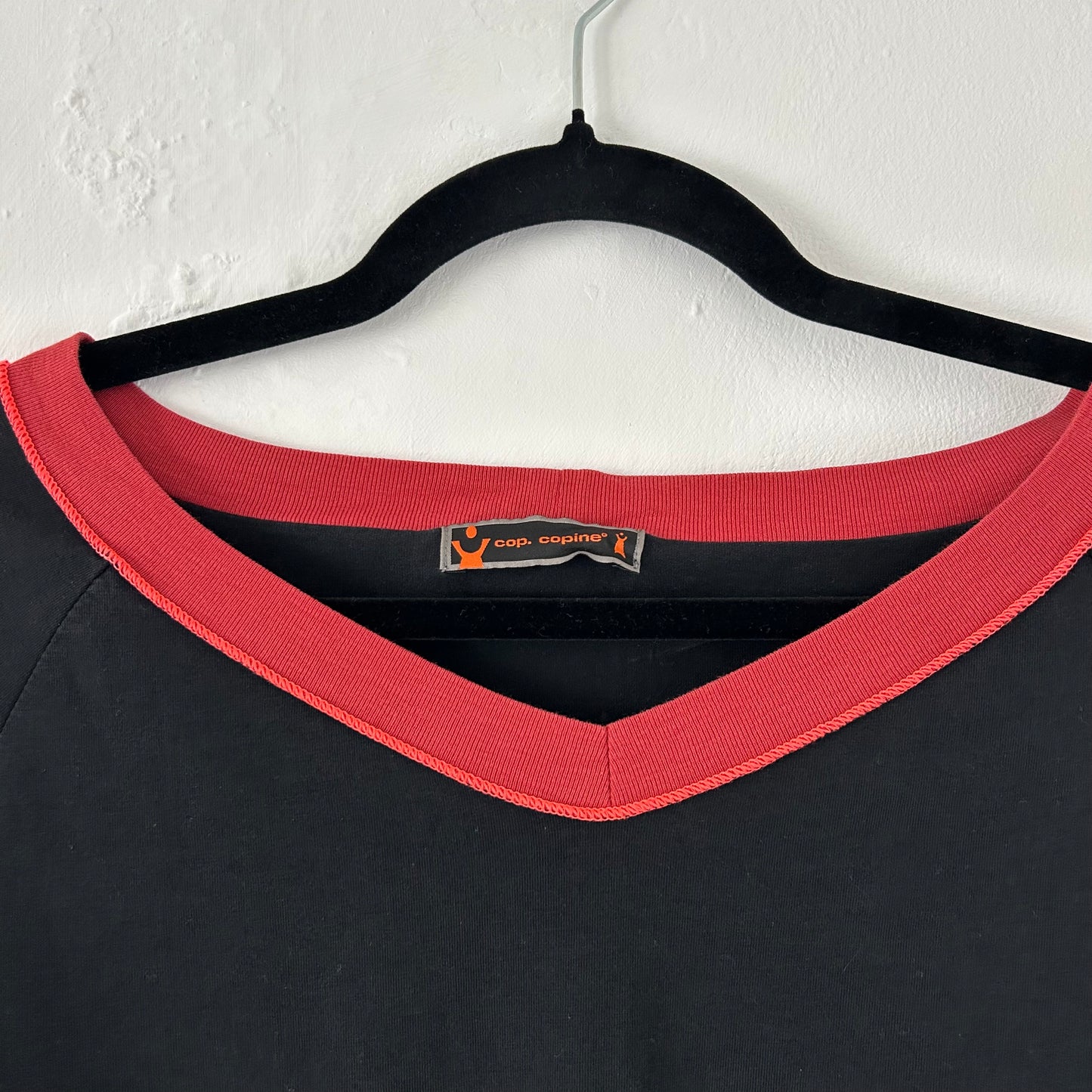Cop Copine Black & Red Slouchy Graphic Top - Size S