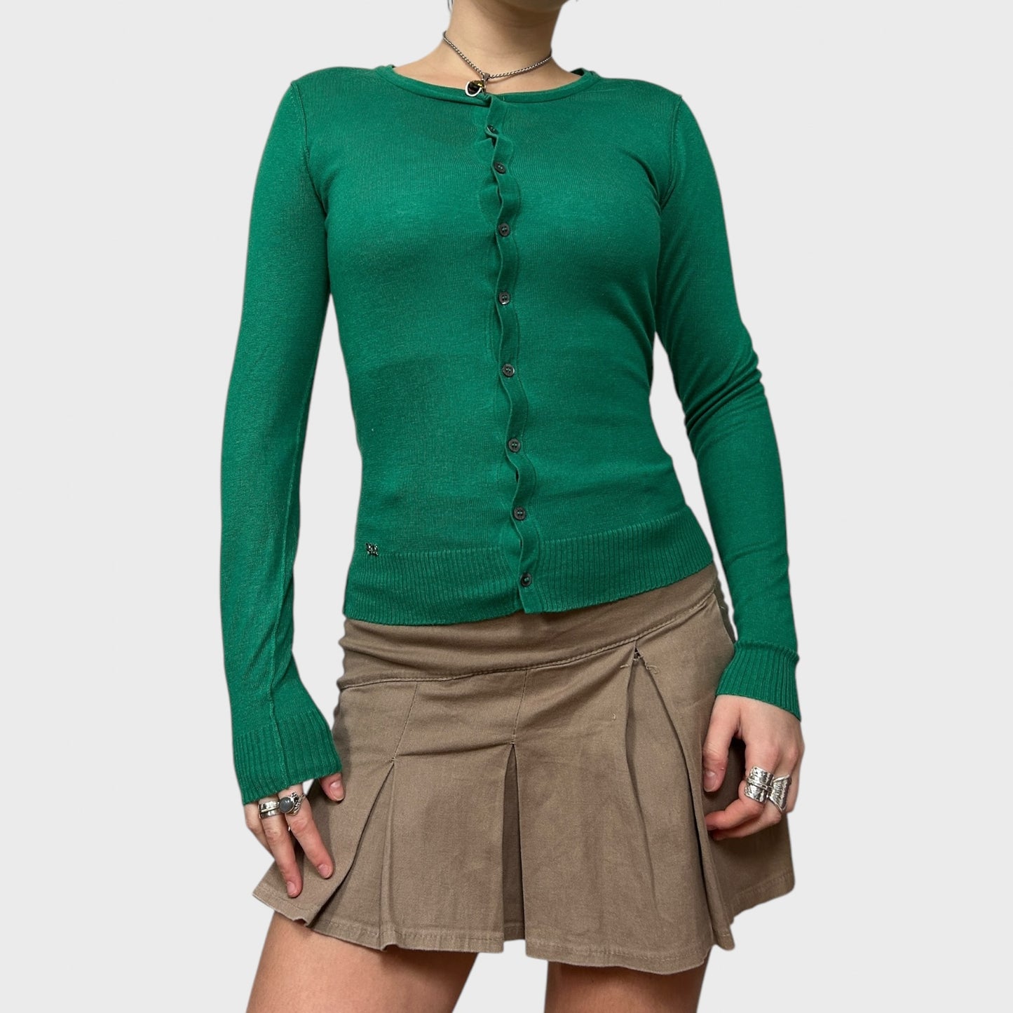 Dolce & Gabbana Green Button-Up Cardigan