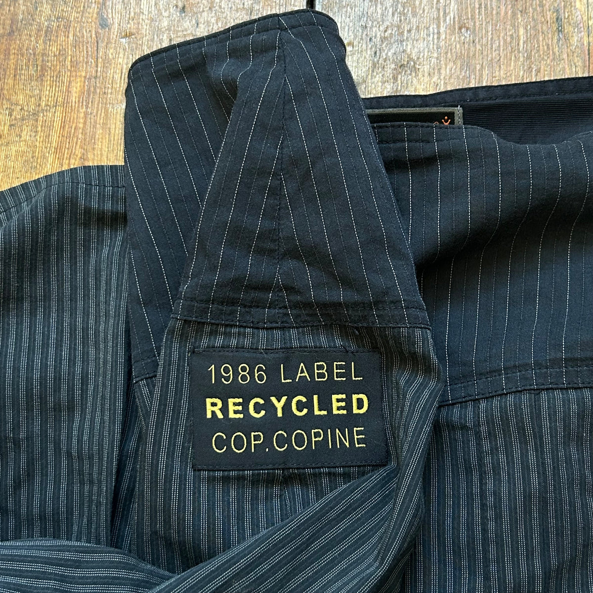Cop Copine Grey Pinstripe Midi Skirt - L