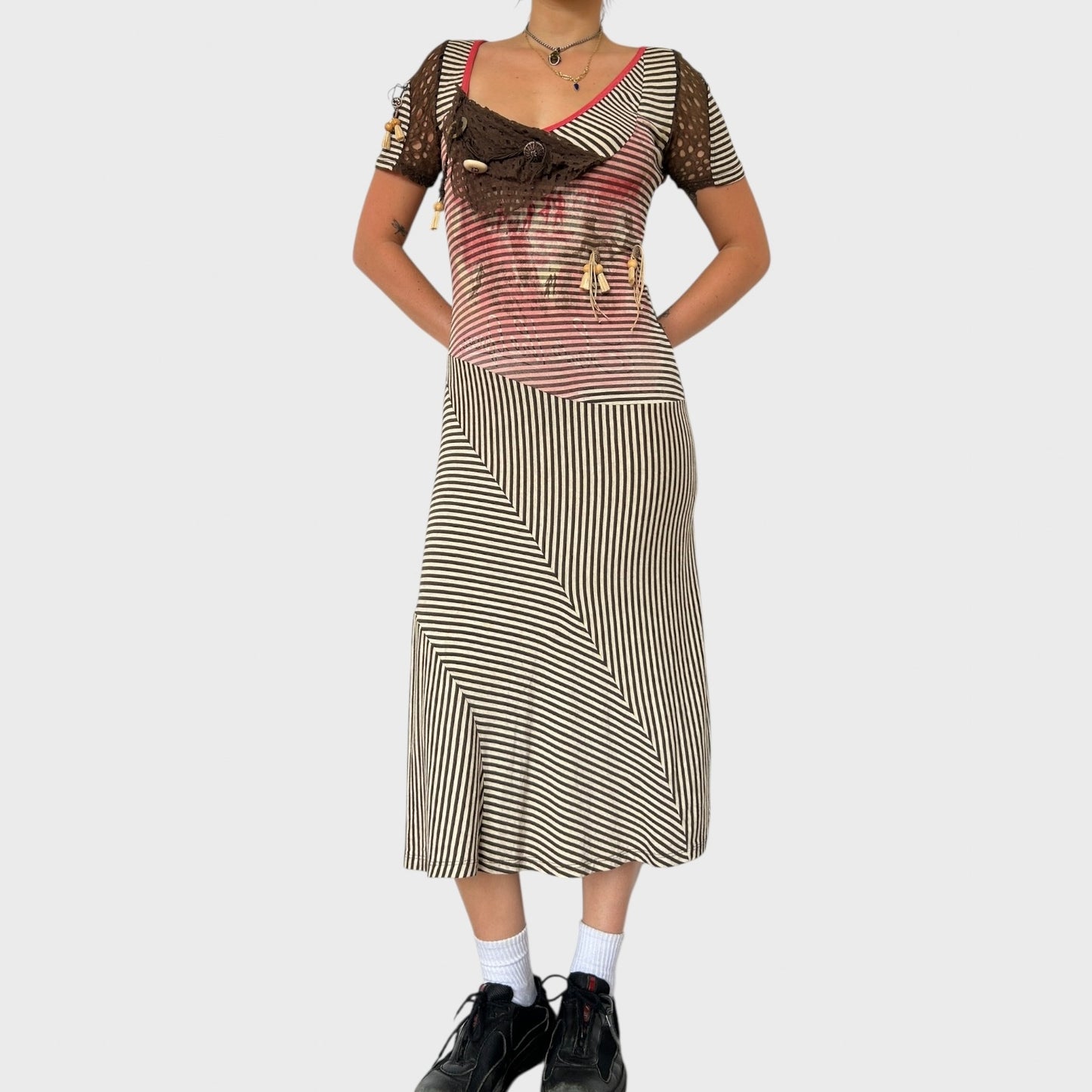 Save the Queen Striped Maxi Dress - Size S-M