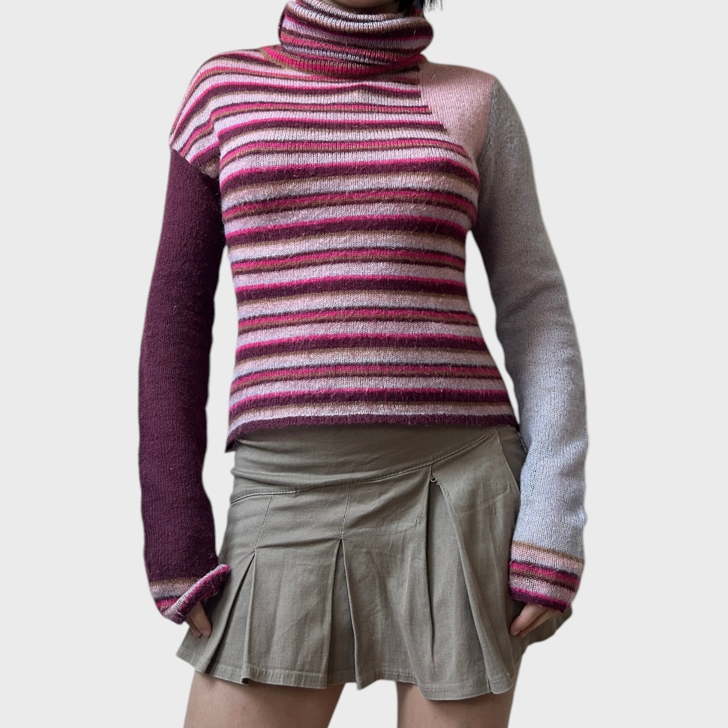 Dolce and Gabbana Striped Roll Neck Jumper