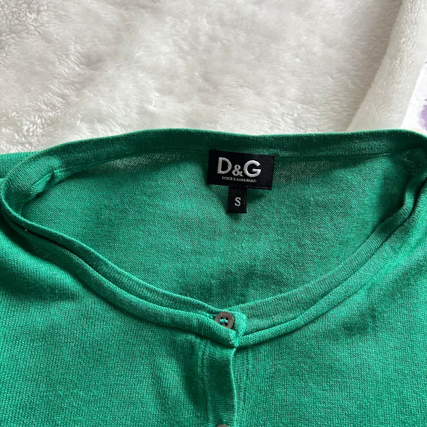 Dolce & Gabbana Green Button-Up Cardigan