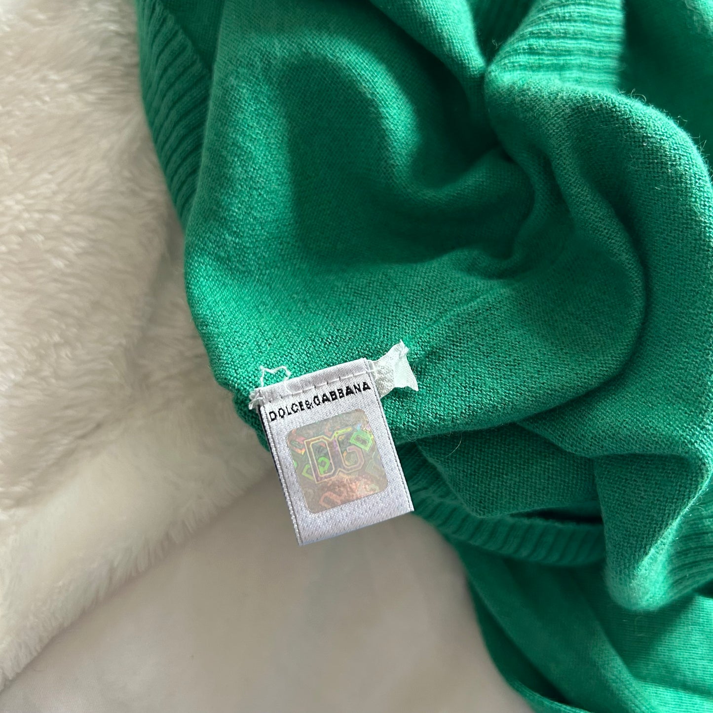 Dolce & Gabbana Green Button-Up Cardigan