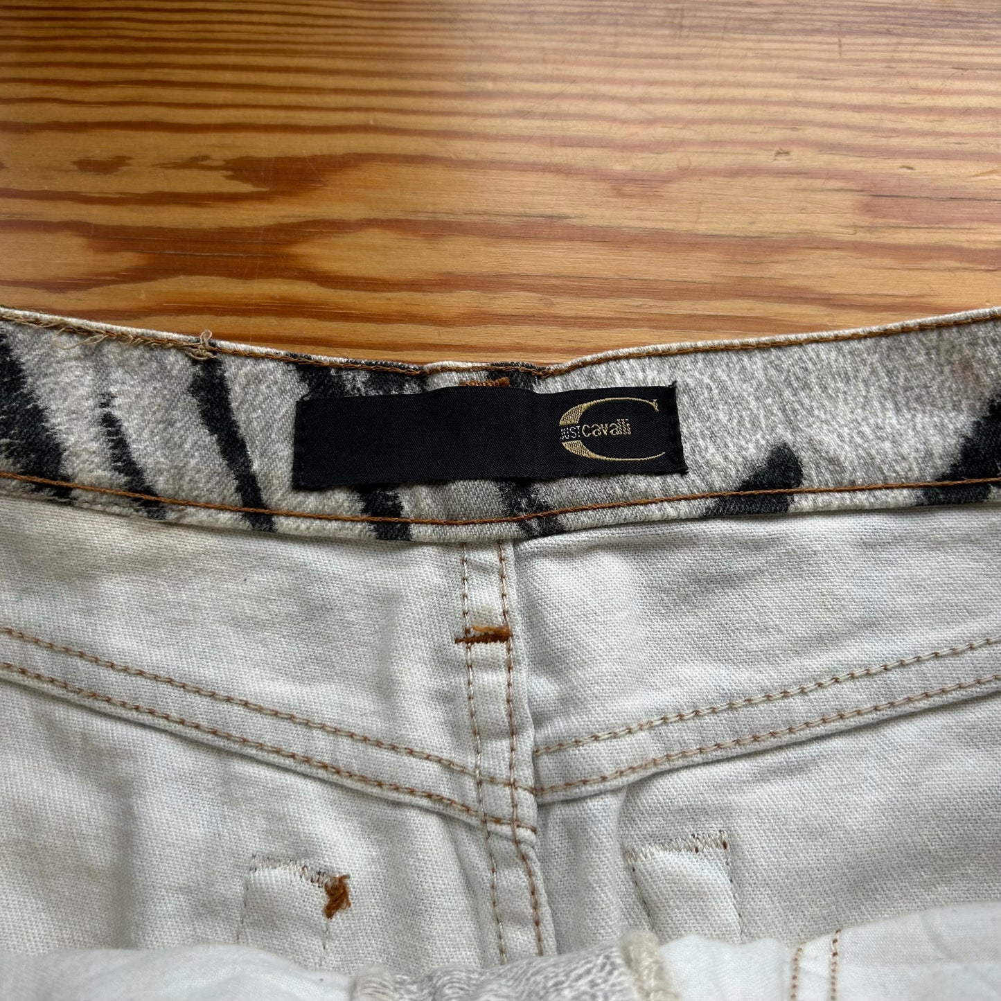 Roberto Cavalli Zebra Print Mini Skirt - S