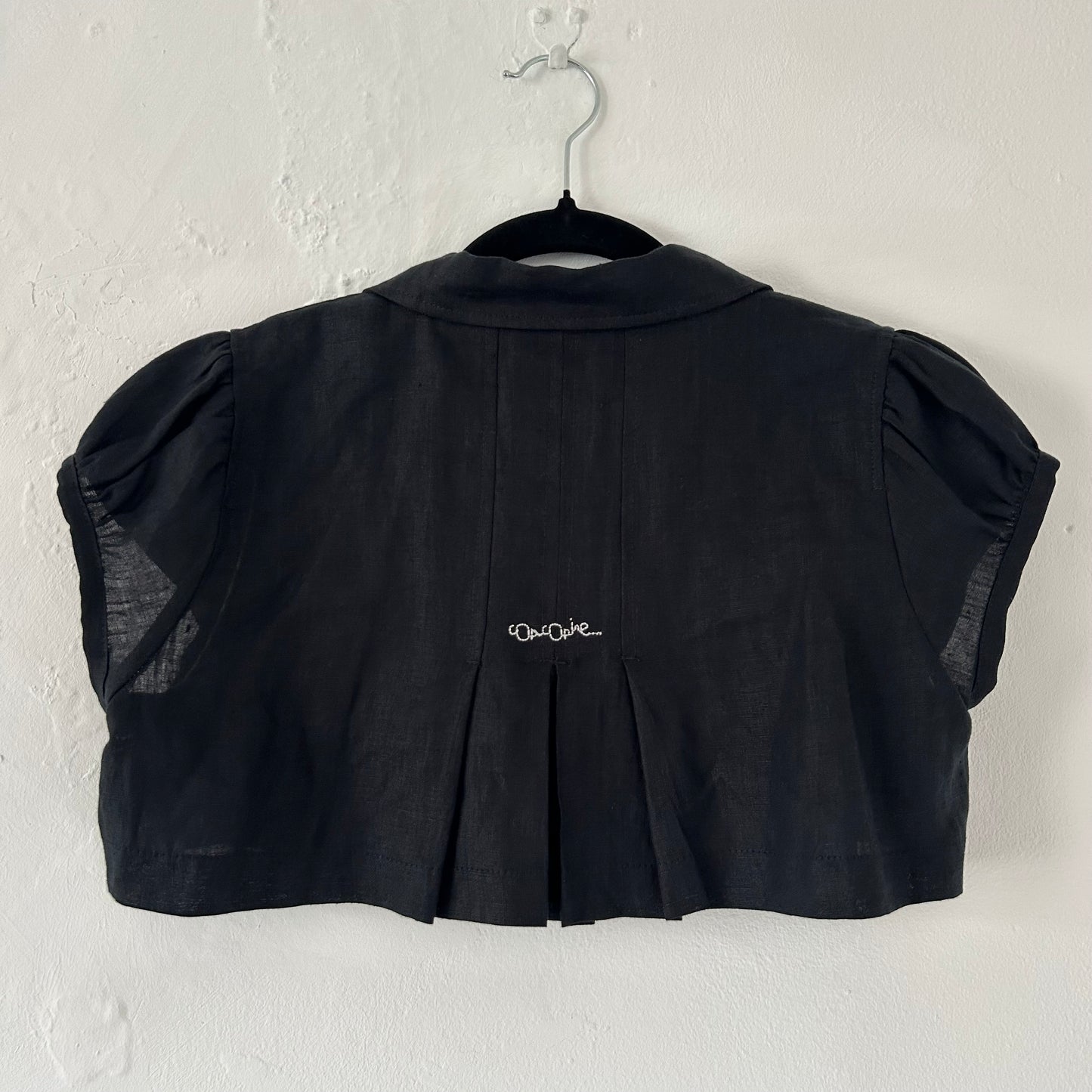 Cop Copine Cropped Linen Blouse - Size S-M