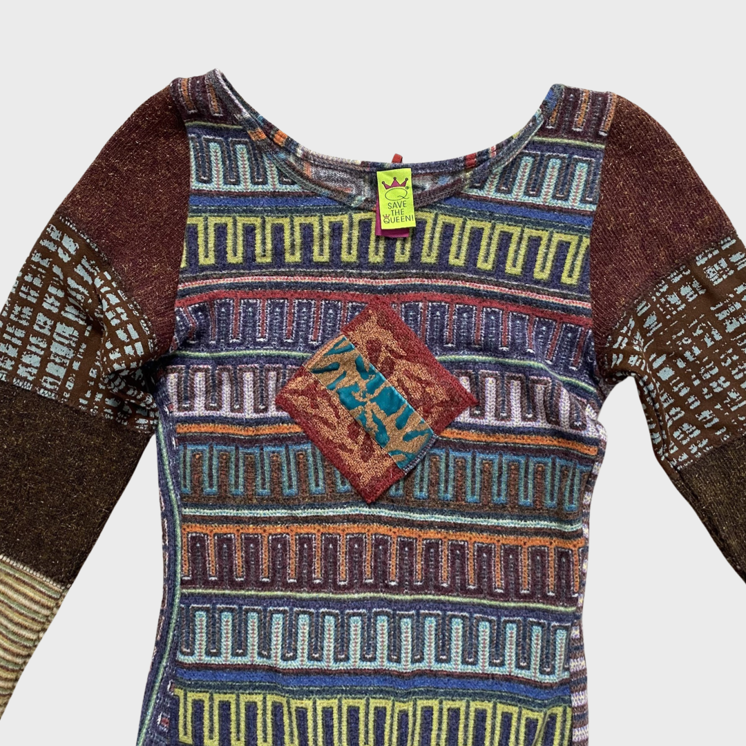 Extremely rare Save the Queen knit maxi dress
