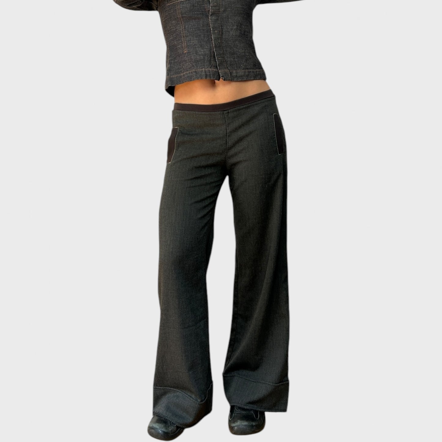 Cop Copine Grey Wide Leg Trousers