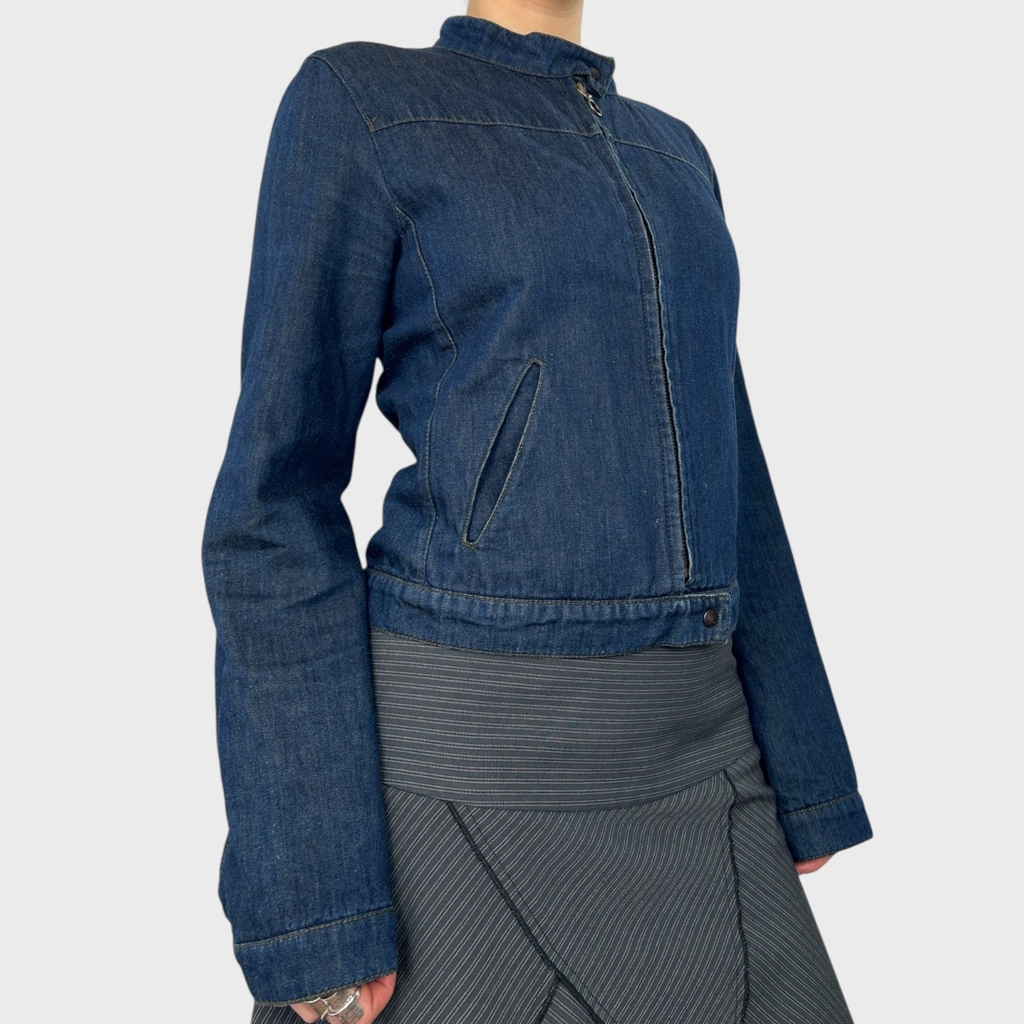 Cop Copine Denim Zip-Up Jacket - S