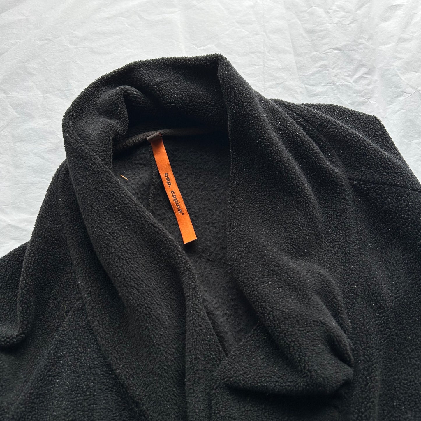 Cop Copine Black Fleece Wrap Top - M