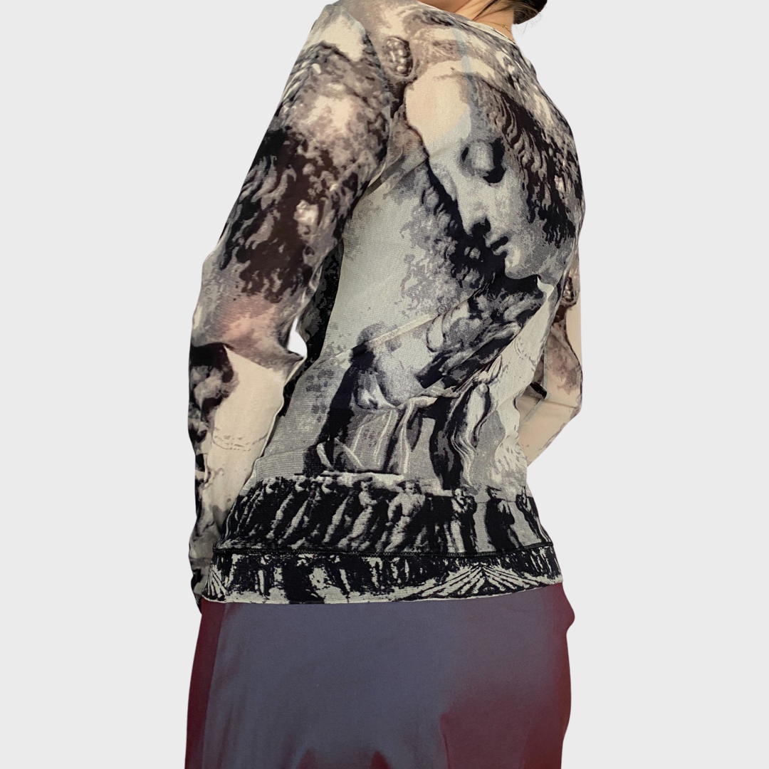 Mesh renaissance long sleeved top