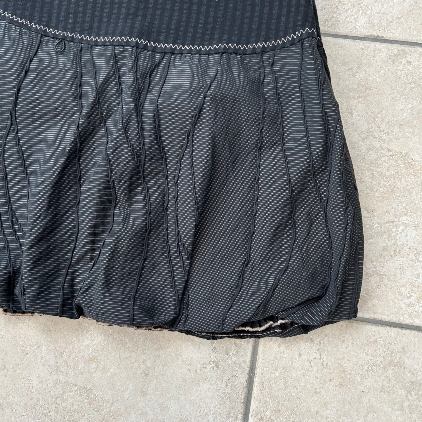 Grey Archival Bubble Mini Skirt