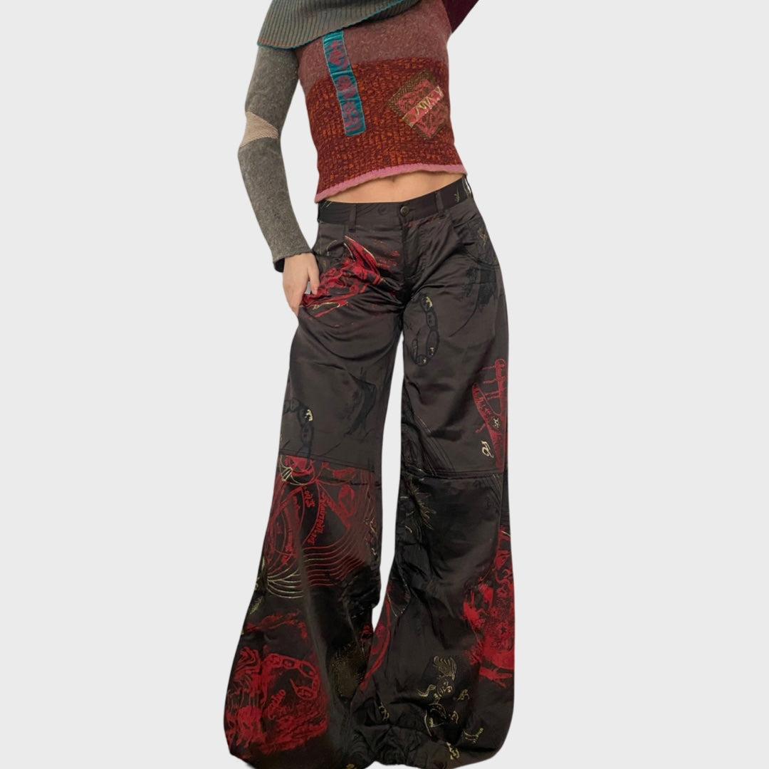 Roberto Cavalli horoscope wide leg trousers