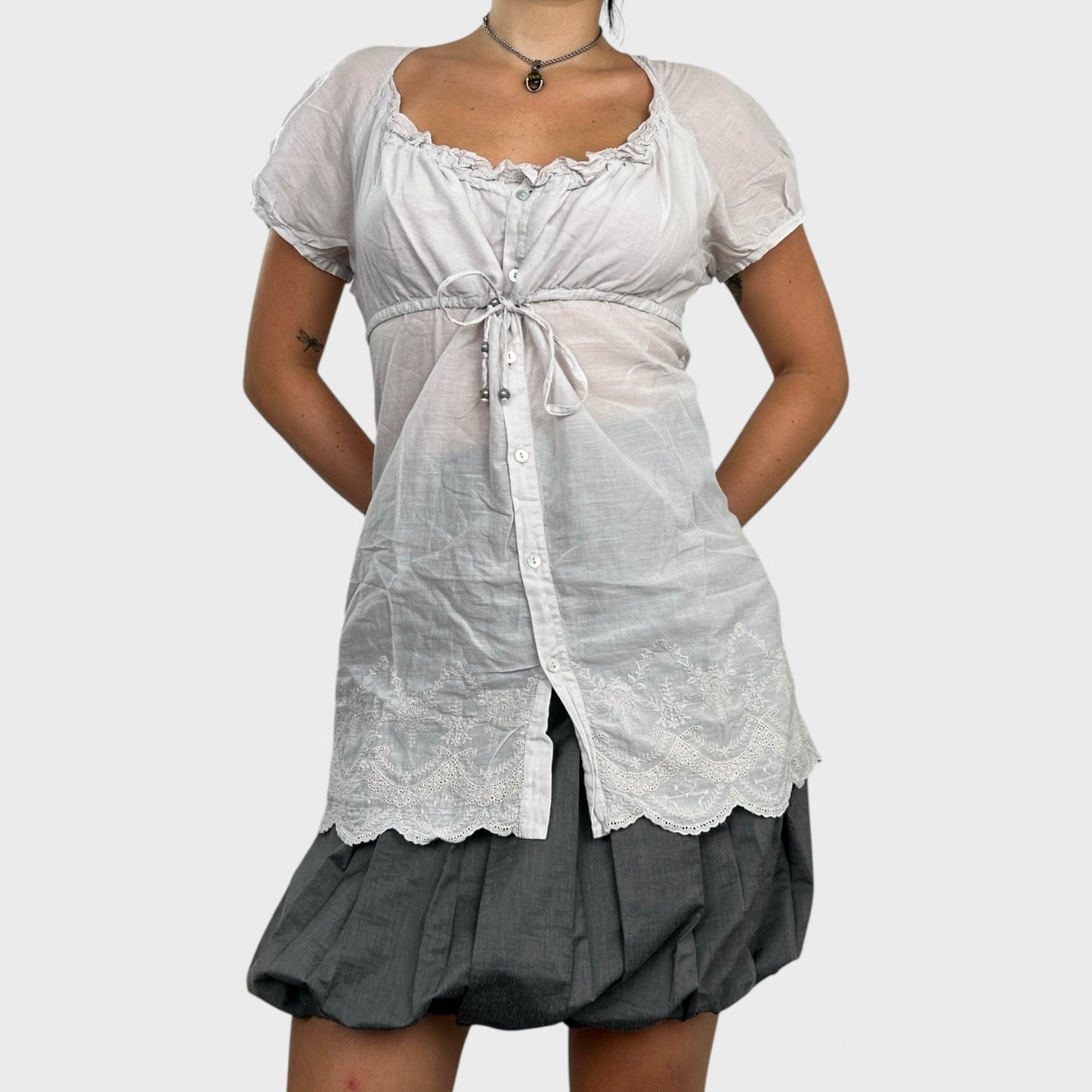 Cop Copine Broderie Anglaise Blouse - M