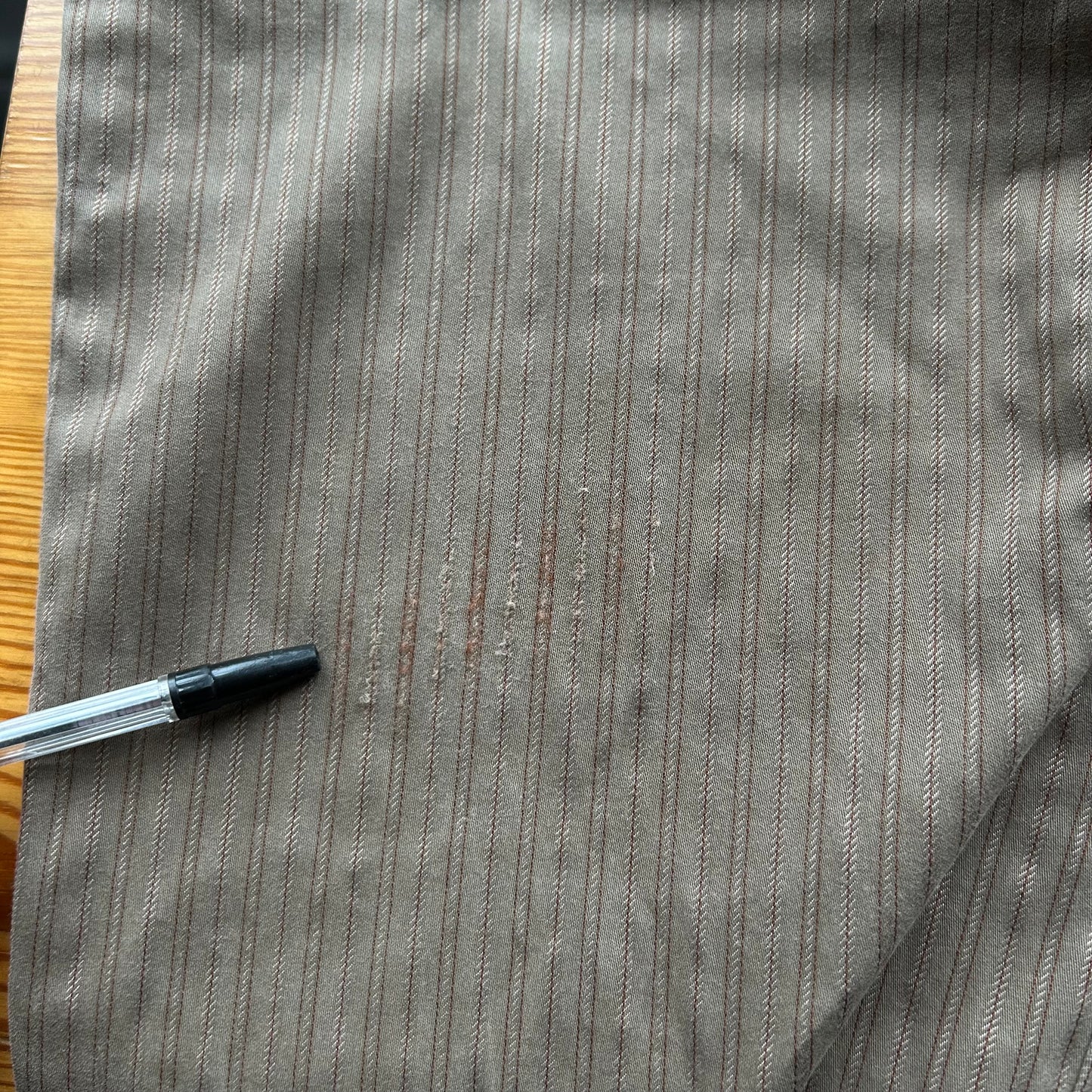 Cop Copine Brown Pinstripe Flared Trousers - S