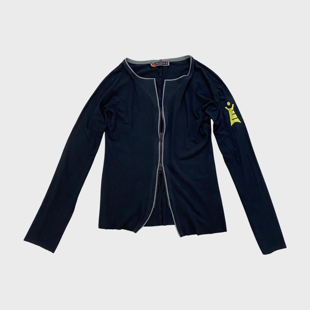 Cop Copine double zip long sleeve top