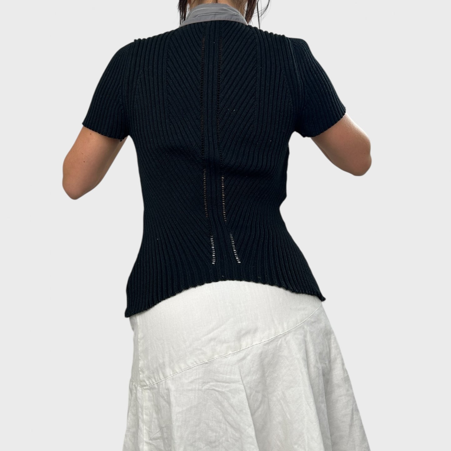 Cop Copine Bi-Material Short Sleeve Shirt - S