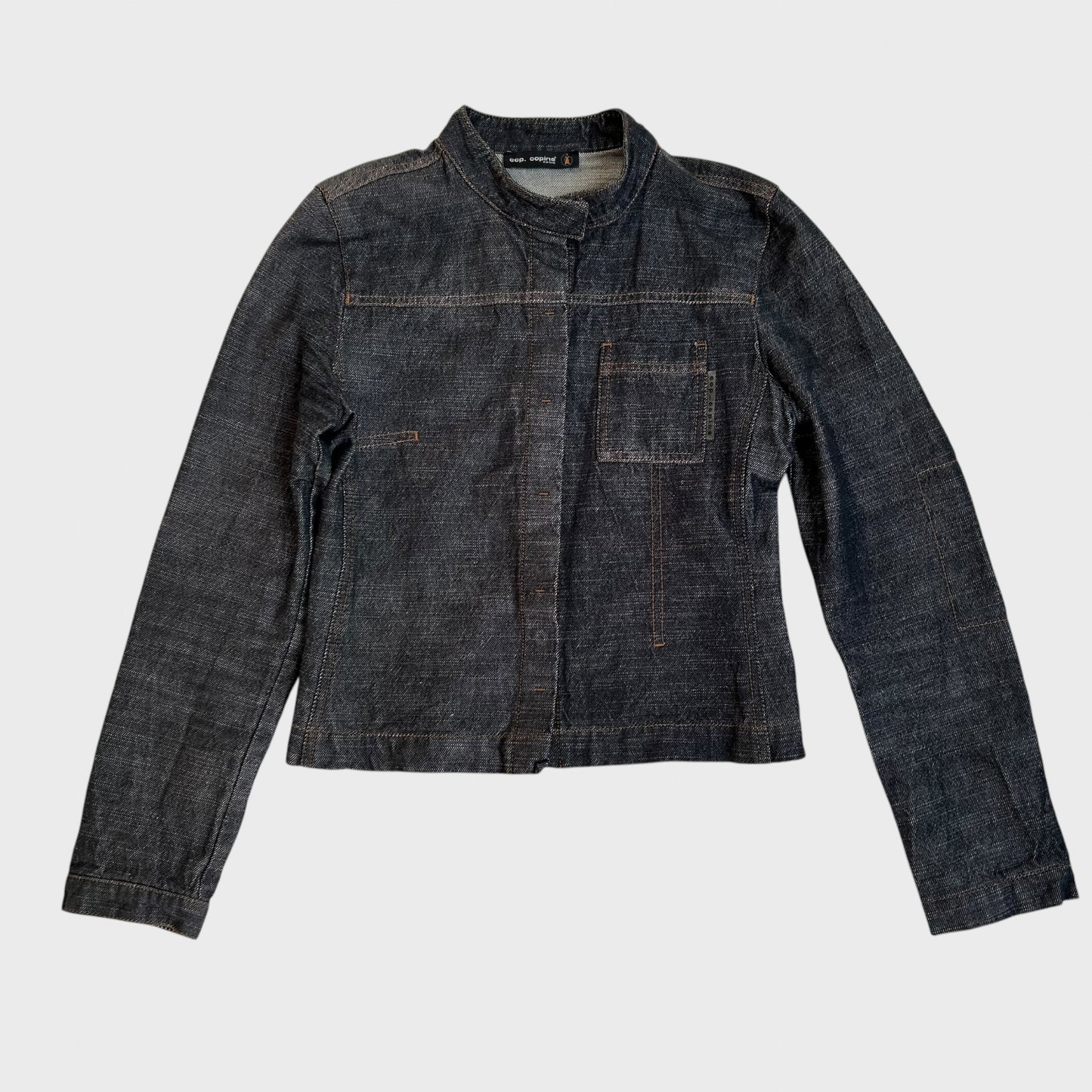 Cop Copine Fitted Denim Button-Up Jacket