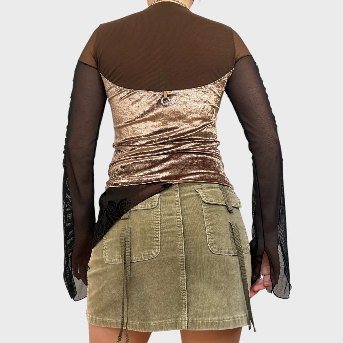 Save the Queen Bi-Material Long Sleeve Top