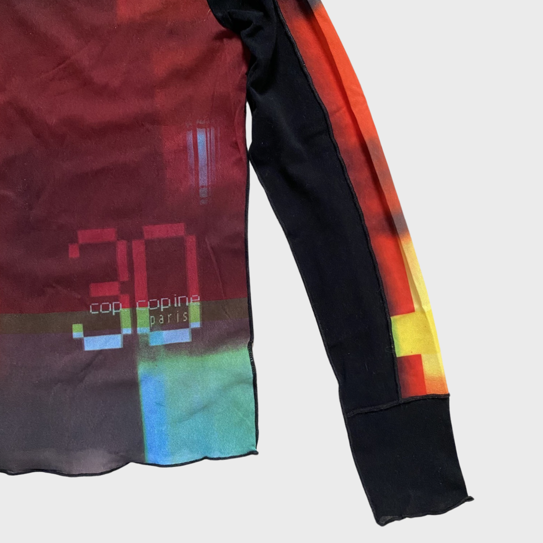 Cop Copine futuristic cyber mesh top