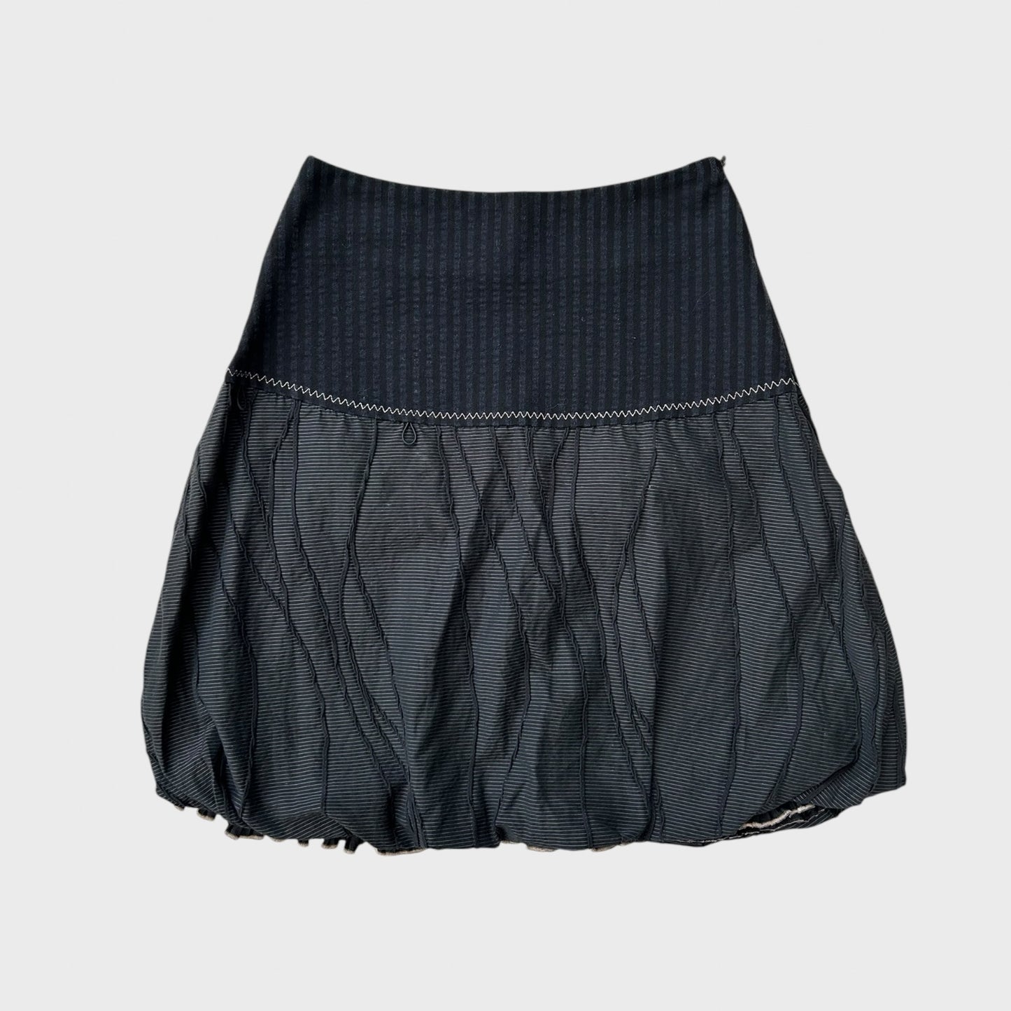 Grey Archival Bubble Mini Skirt
