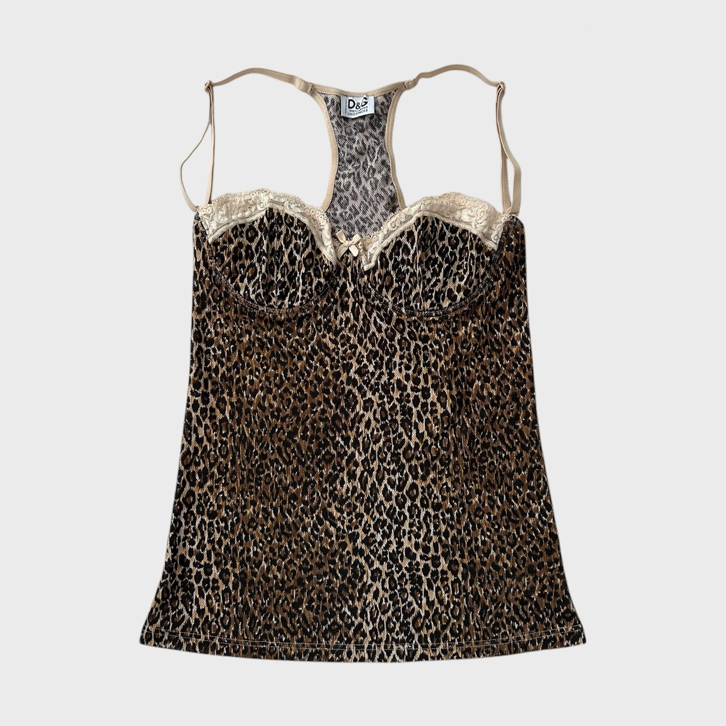 Dolce & Gabbana Leopard Print Mesh Top