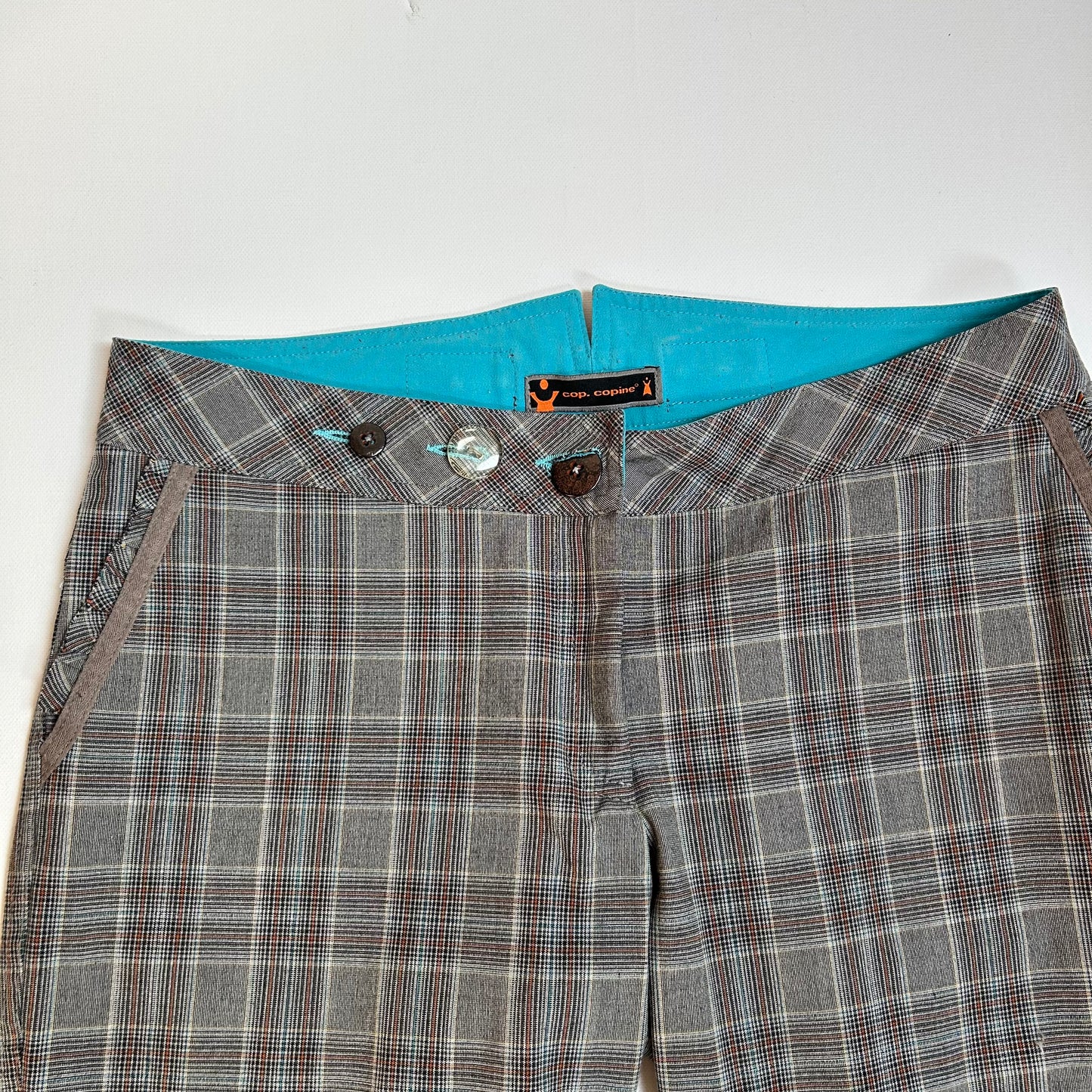 Cop Copine Check Capri Pants