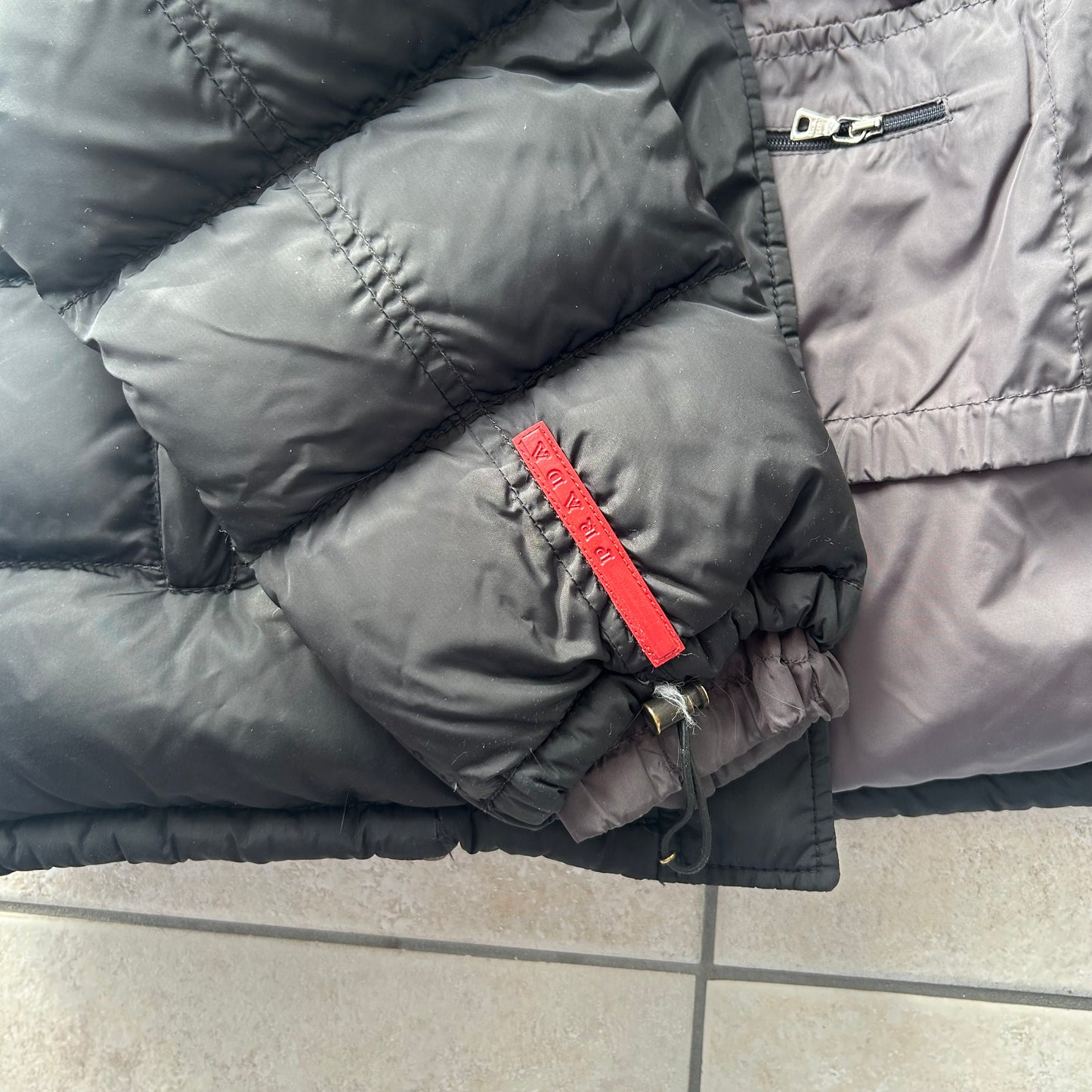 Vintage Black Prada Sport Puffer Jacket
