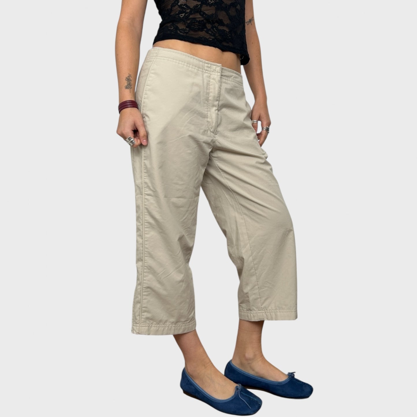 Beige Nike Sporty Capris - M