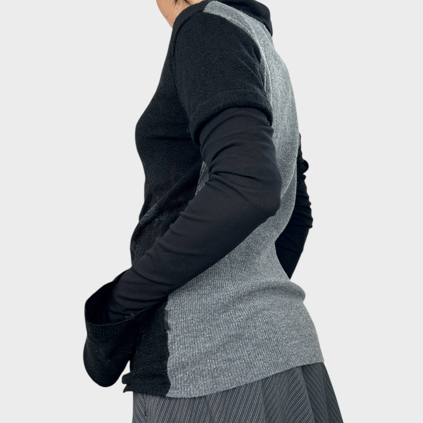 Cop Copine Bi-Material Long Sleeve Top - M