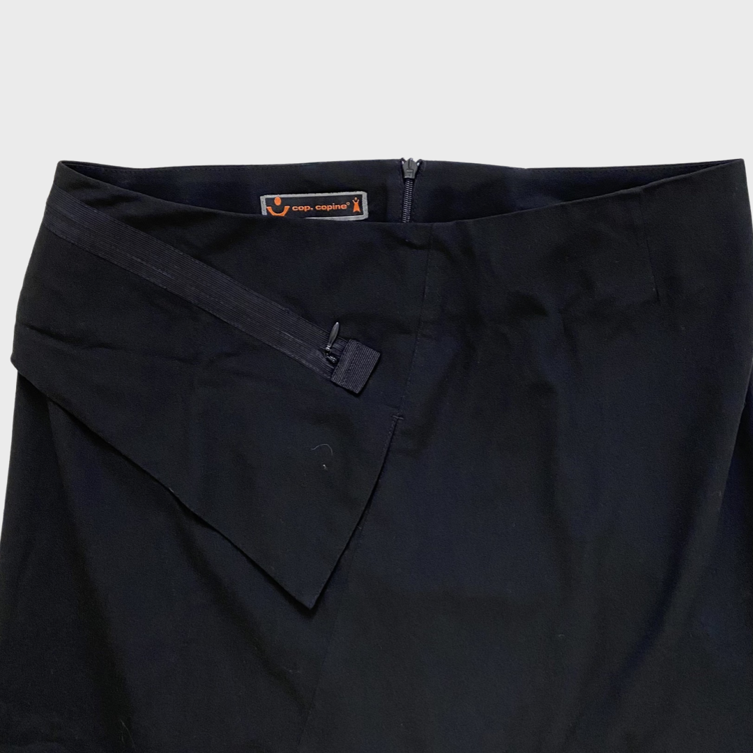 Cop Copine black asymmetric skirt