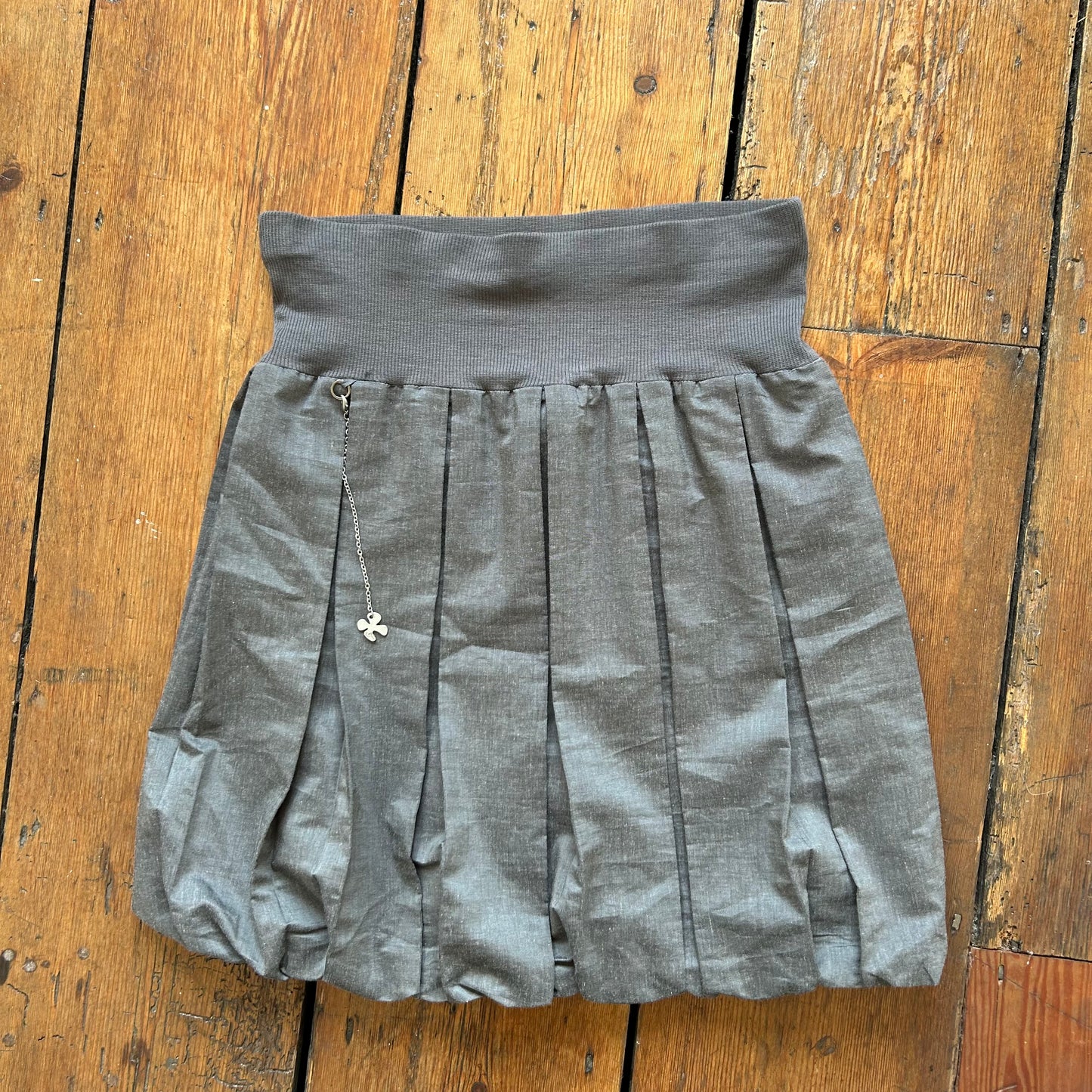 Cop Copine Grey Pleated Bubble Mini Skirt