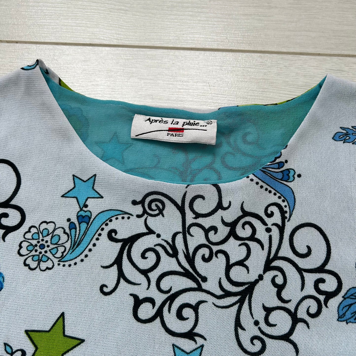Vintage renaissance cherub mesh top