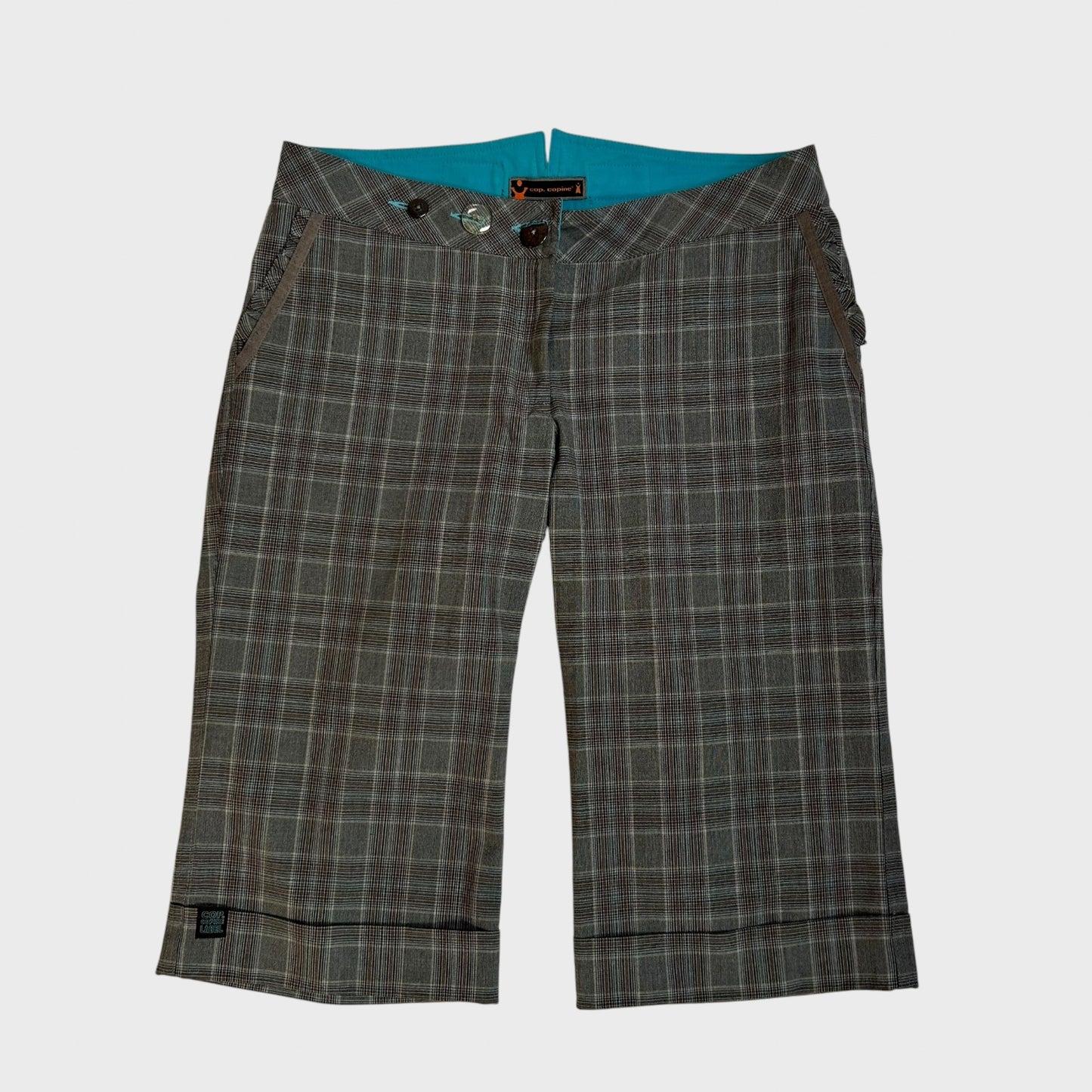 Cop Copine Check Capri Pants