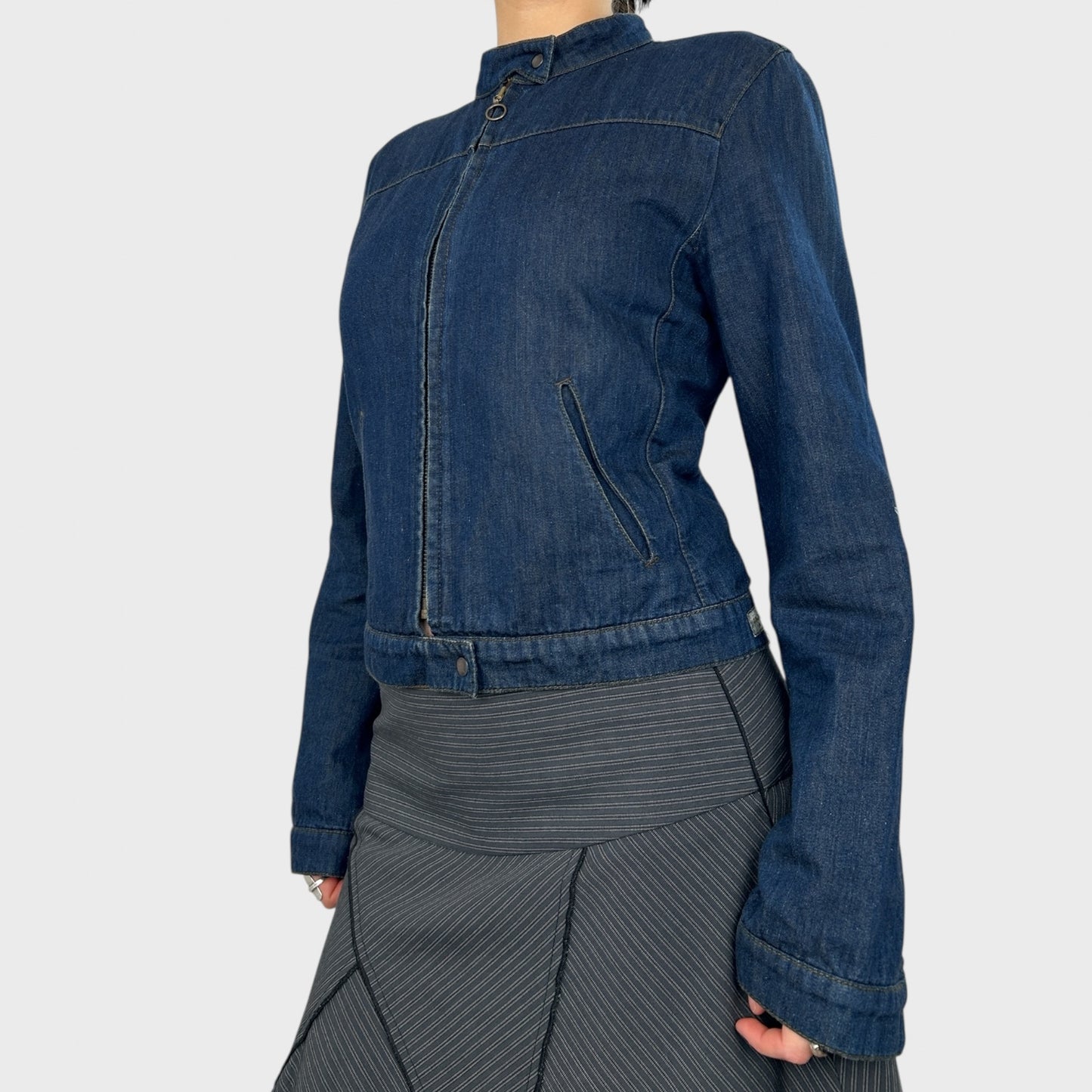 Cop Copine Denim Zip-Up Jacket - S