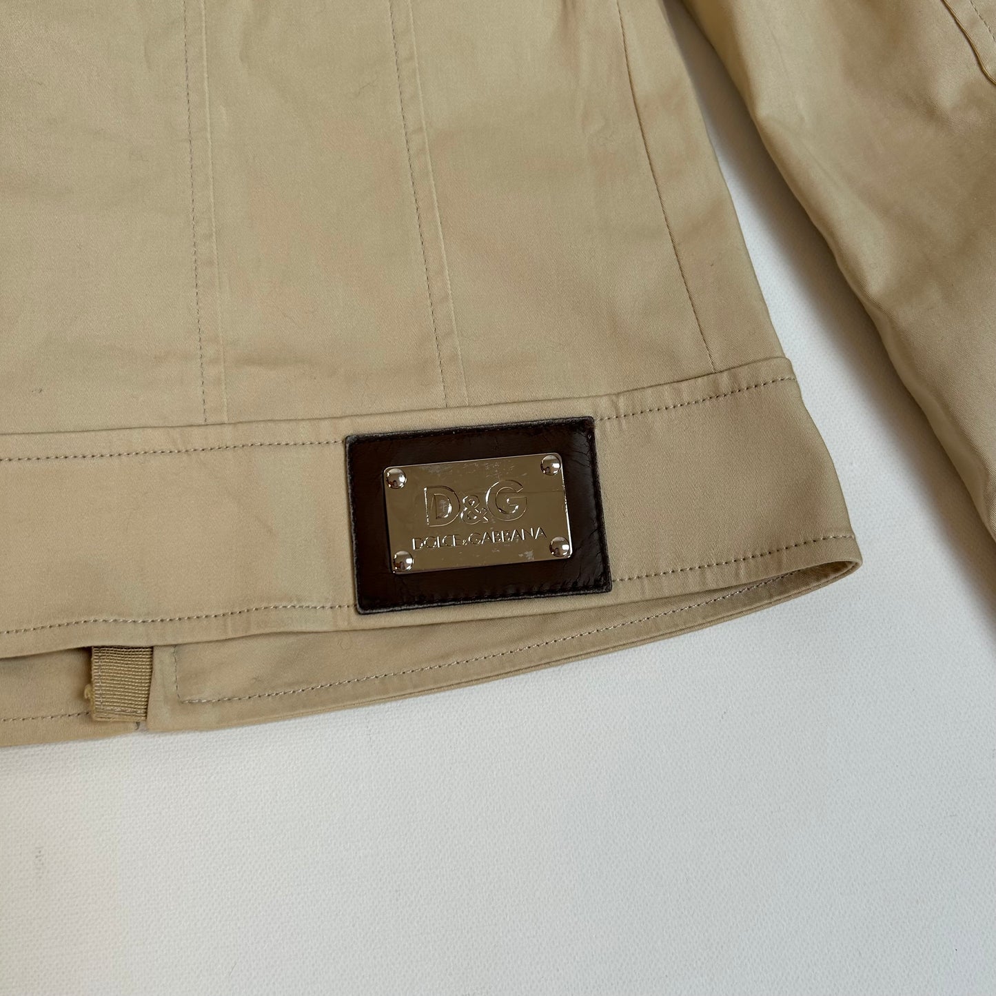 Dolce & Gabbana Zip-Up Cream Jacket