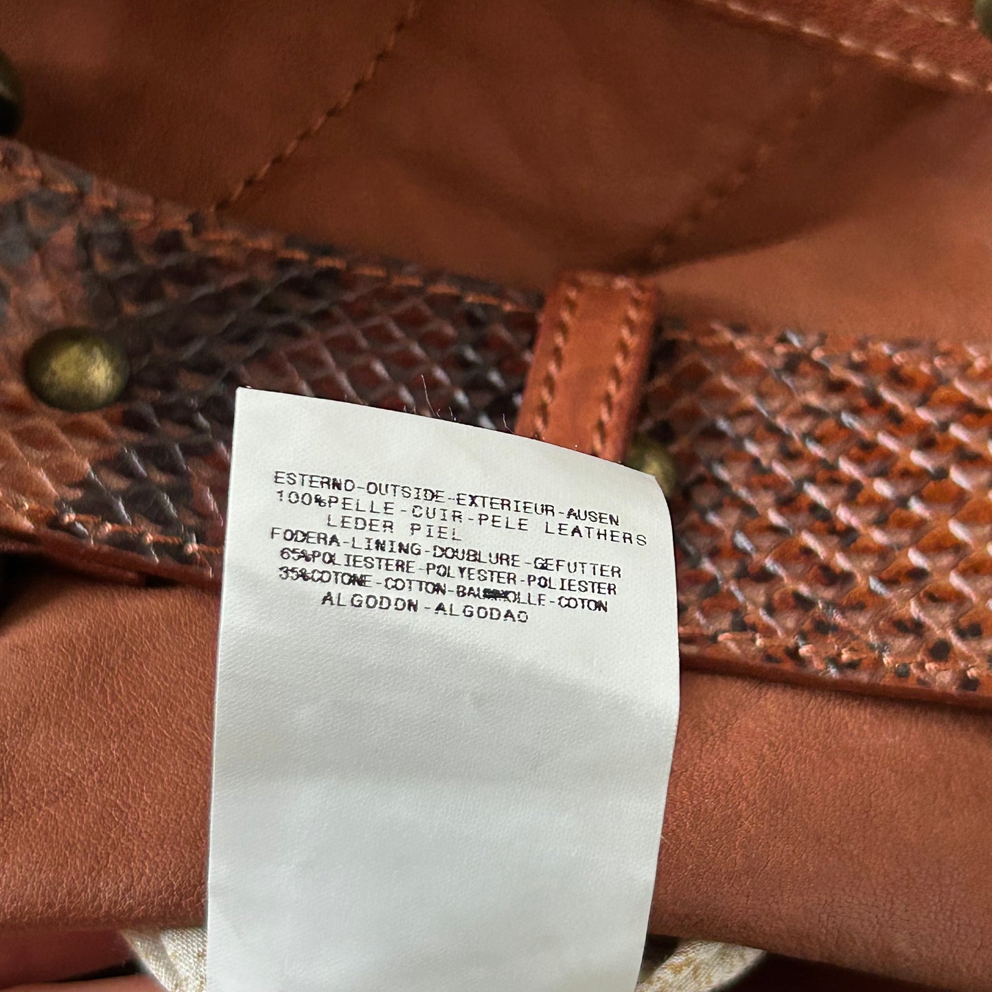 Roberto Cavalli 2000s Tan Leather Logo Shoulder Bag