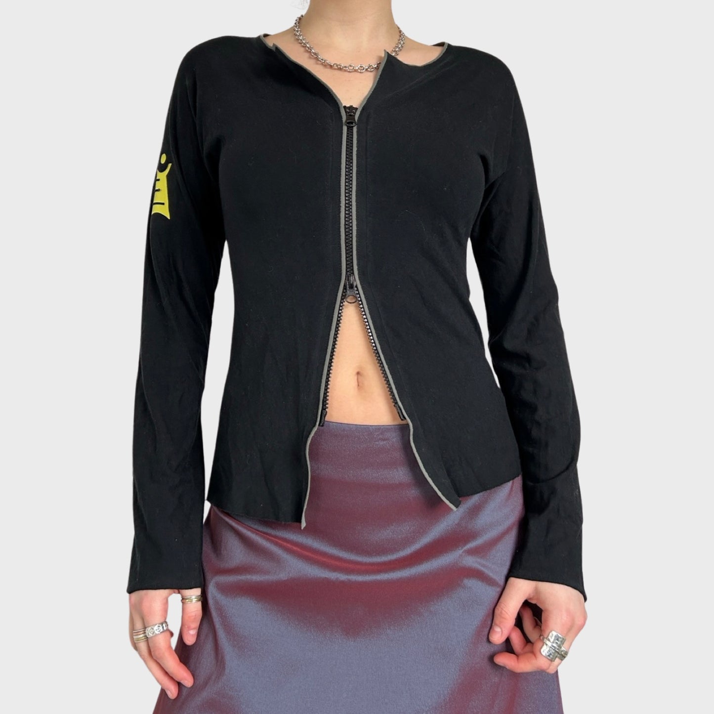 Cop Copine double zip long sleeve top