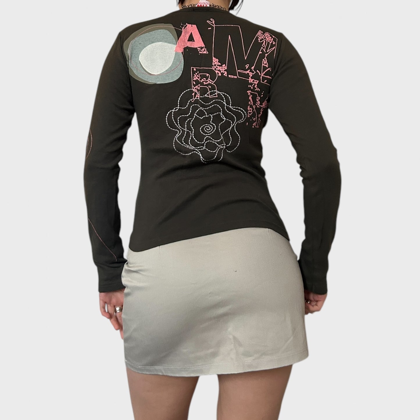 Vintage Graphic Long-Sleeved Top