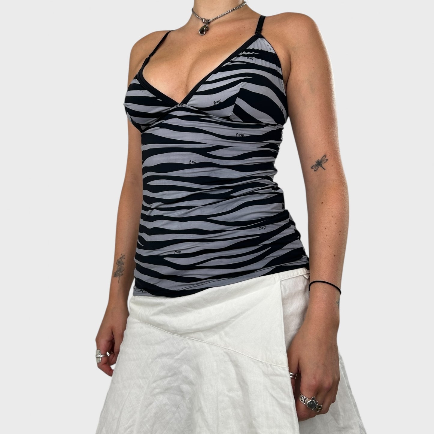Dolce & Gabbana Zebra Print Cami Top - S