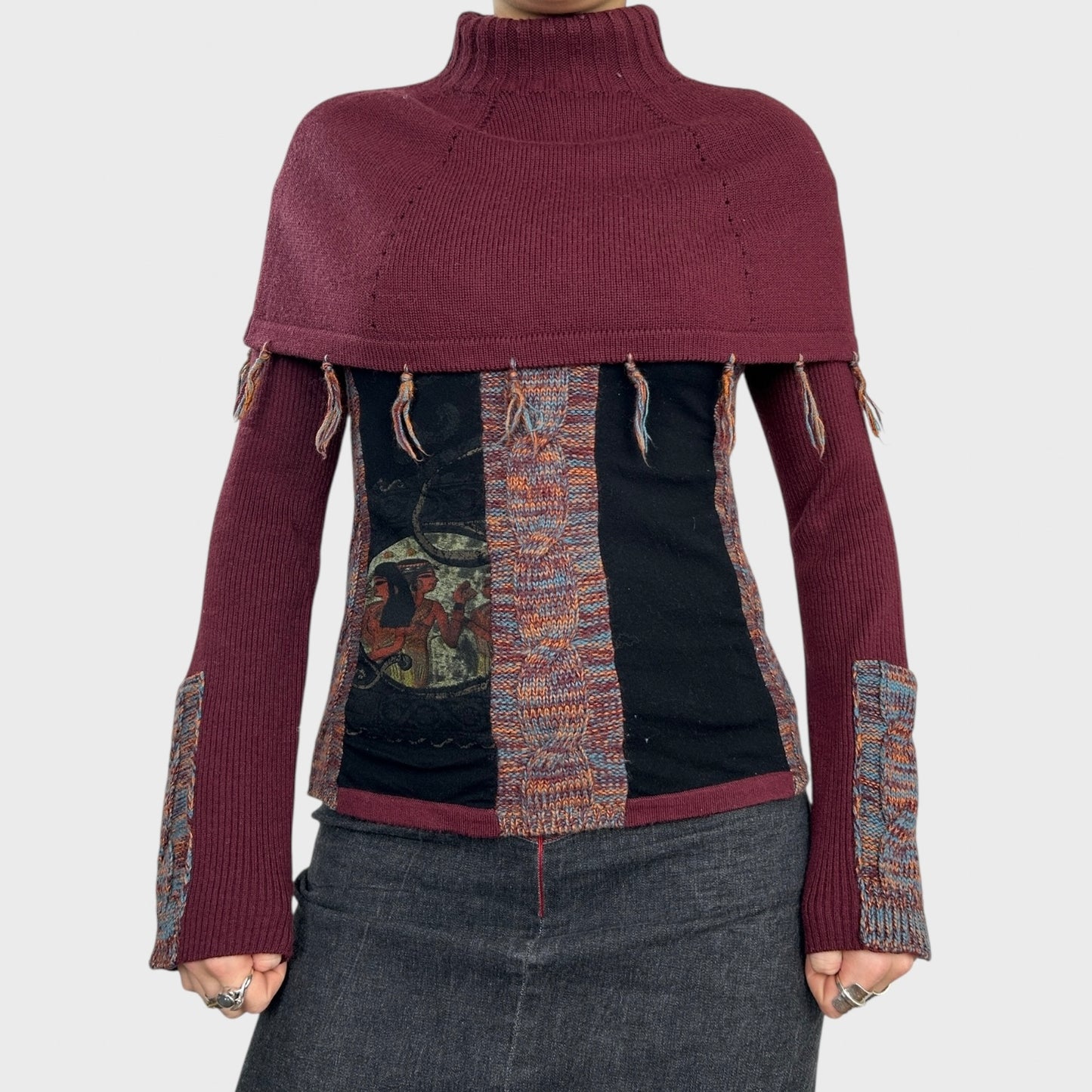 Save the Queen Wide Neck Knit Jumper - S