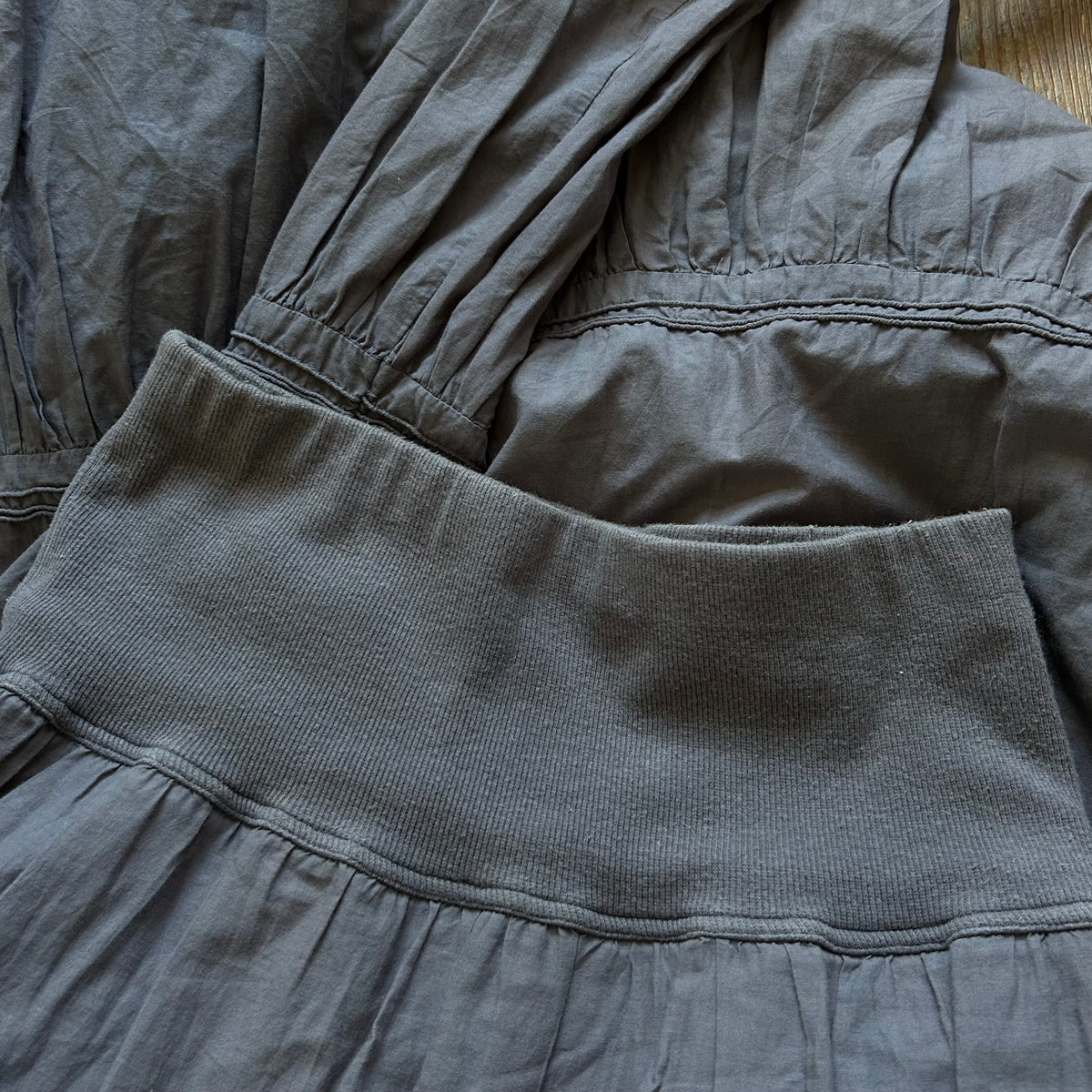 Cop Copine Tiered Grey Ruffle Maxi Skirt - XS/S