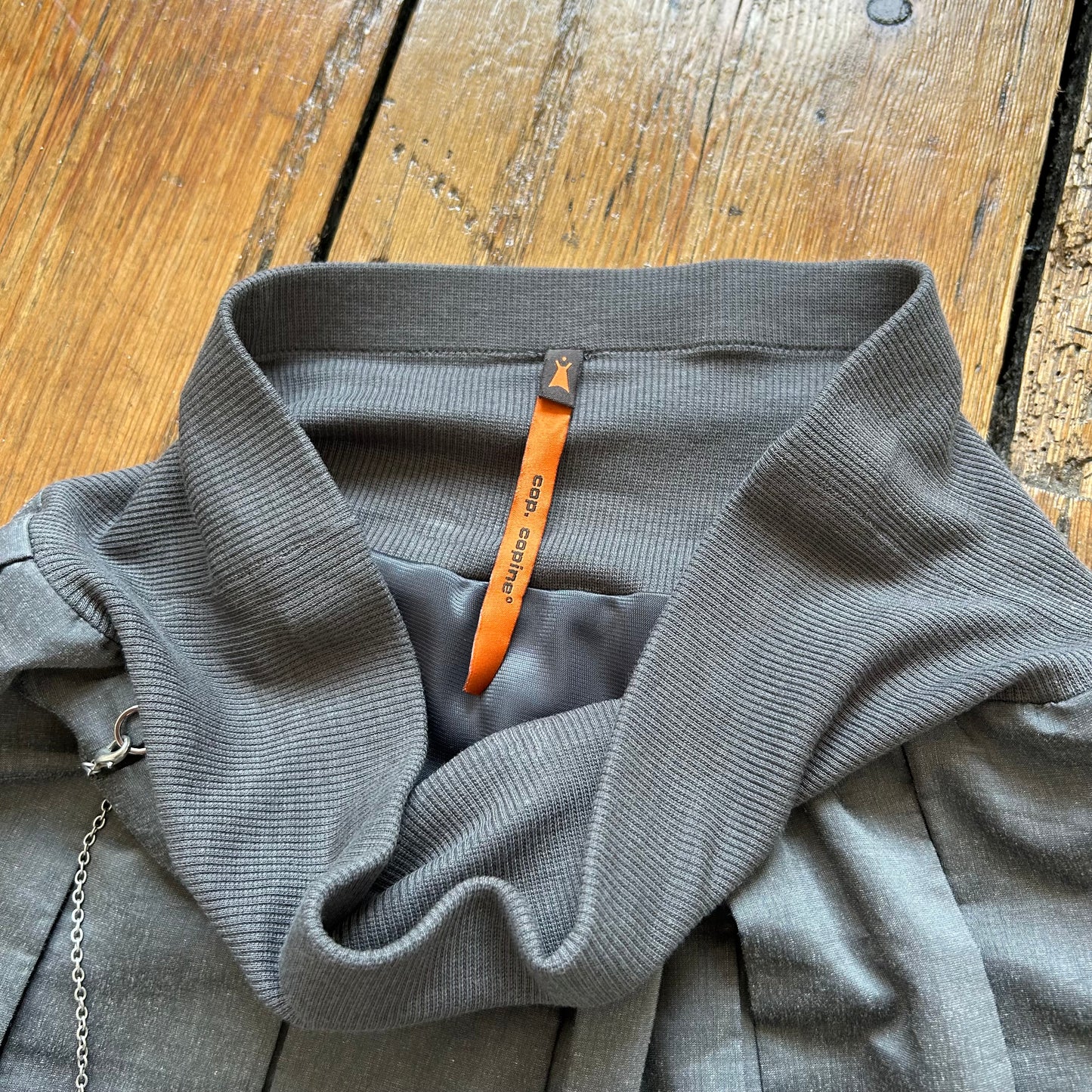 Cop Copine Grey Pleated Bubble Mini Skirt